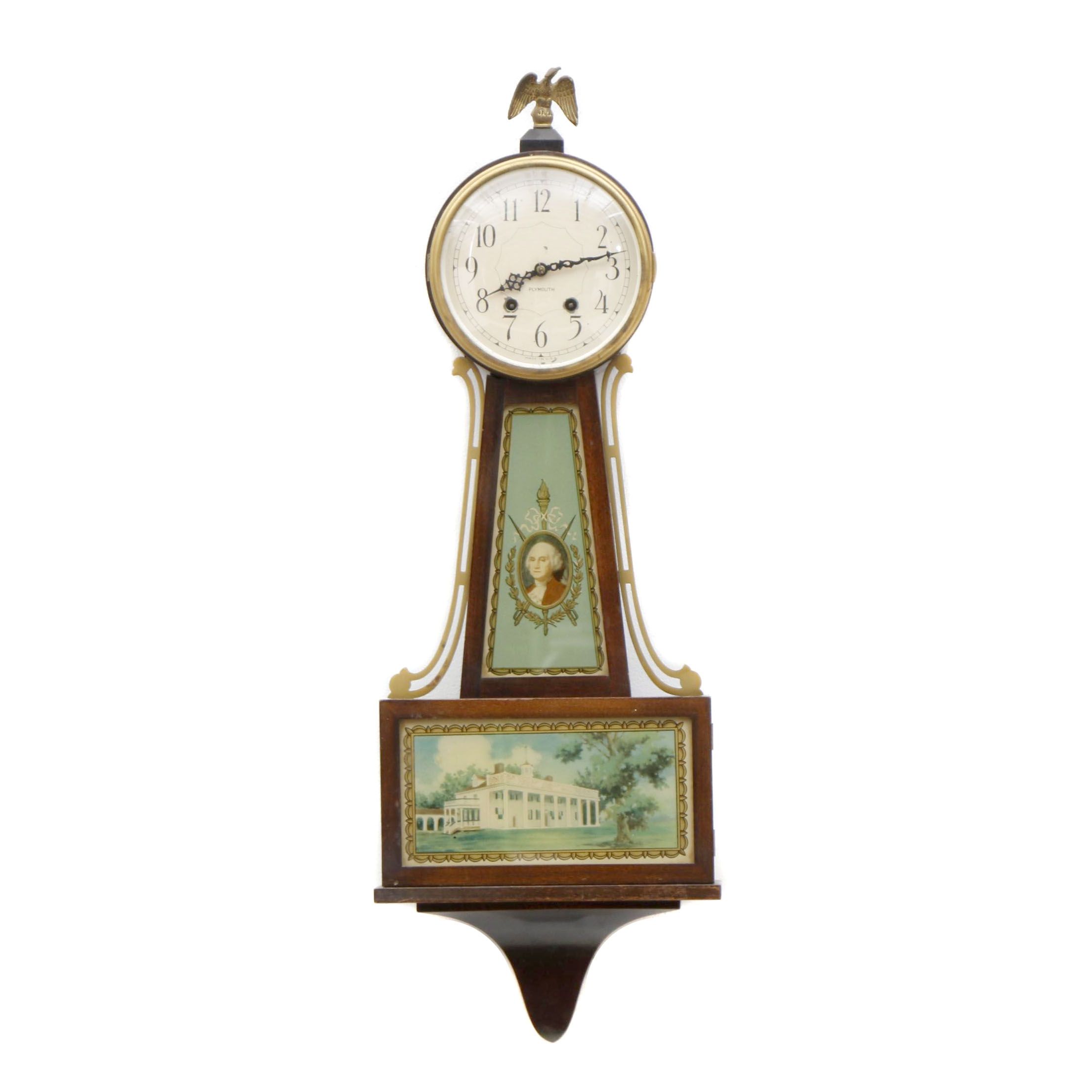 Plymouth "George Washington" Banjo Clock, 20th Century