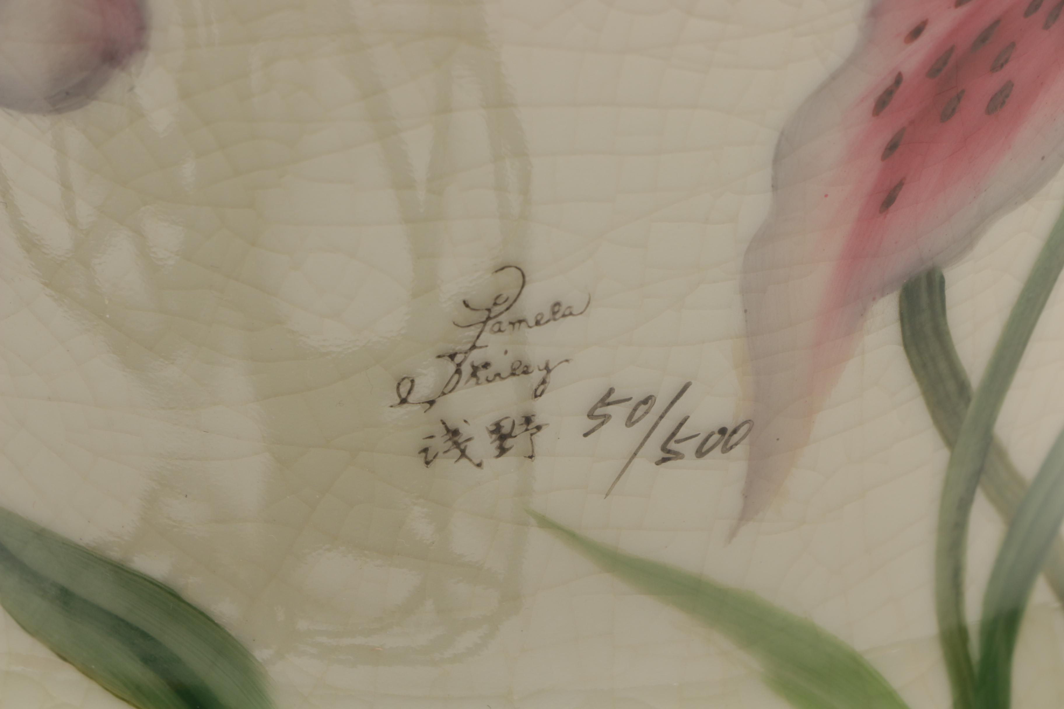 Wildwood Pamela Shirley Limited Edition Kutani Porcelain Hand-Painted Table Lamp