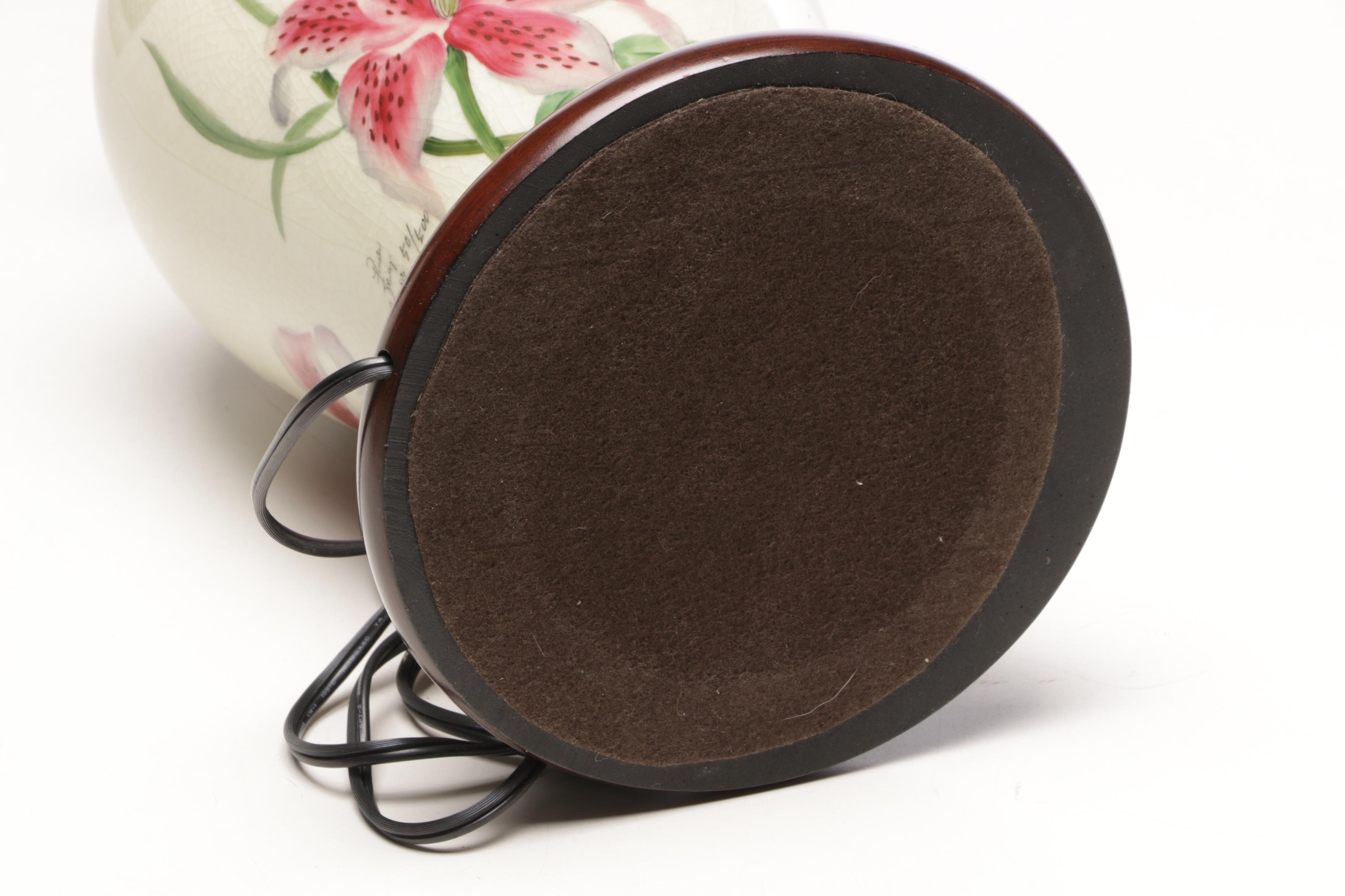 Wildwood Pamela Shirley Limited Edition Kutani Porcelain Hand-Painted Table Lamp