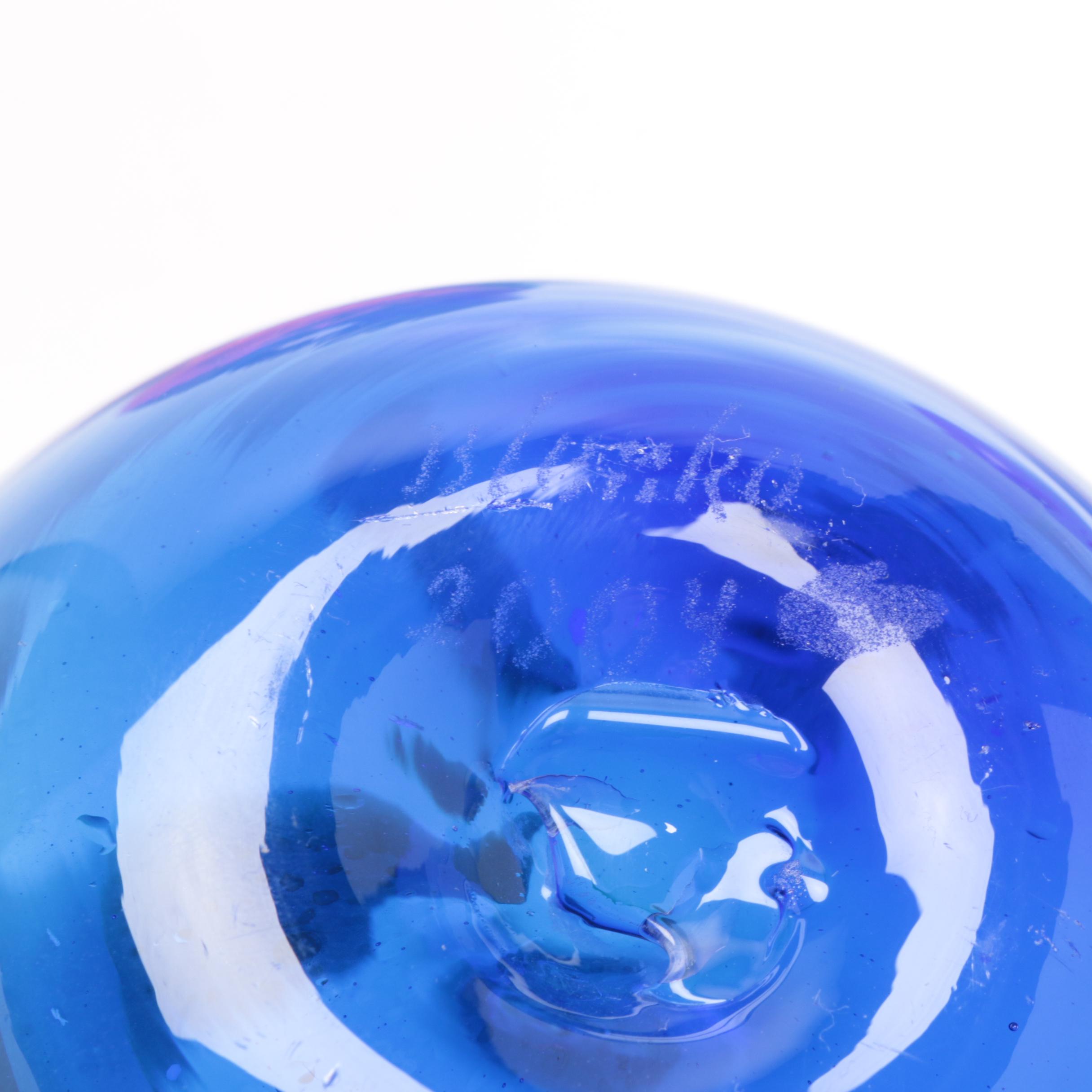 Blenko Glass Apple Paperweight and Other Paperweights