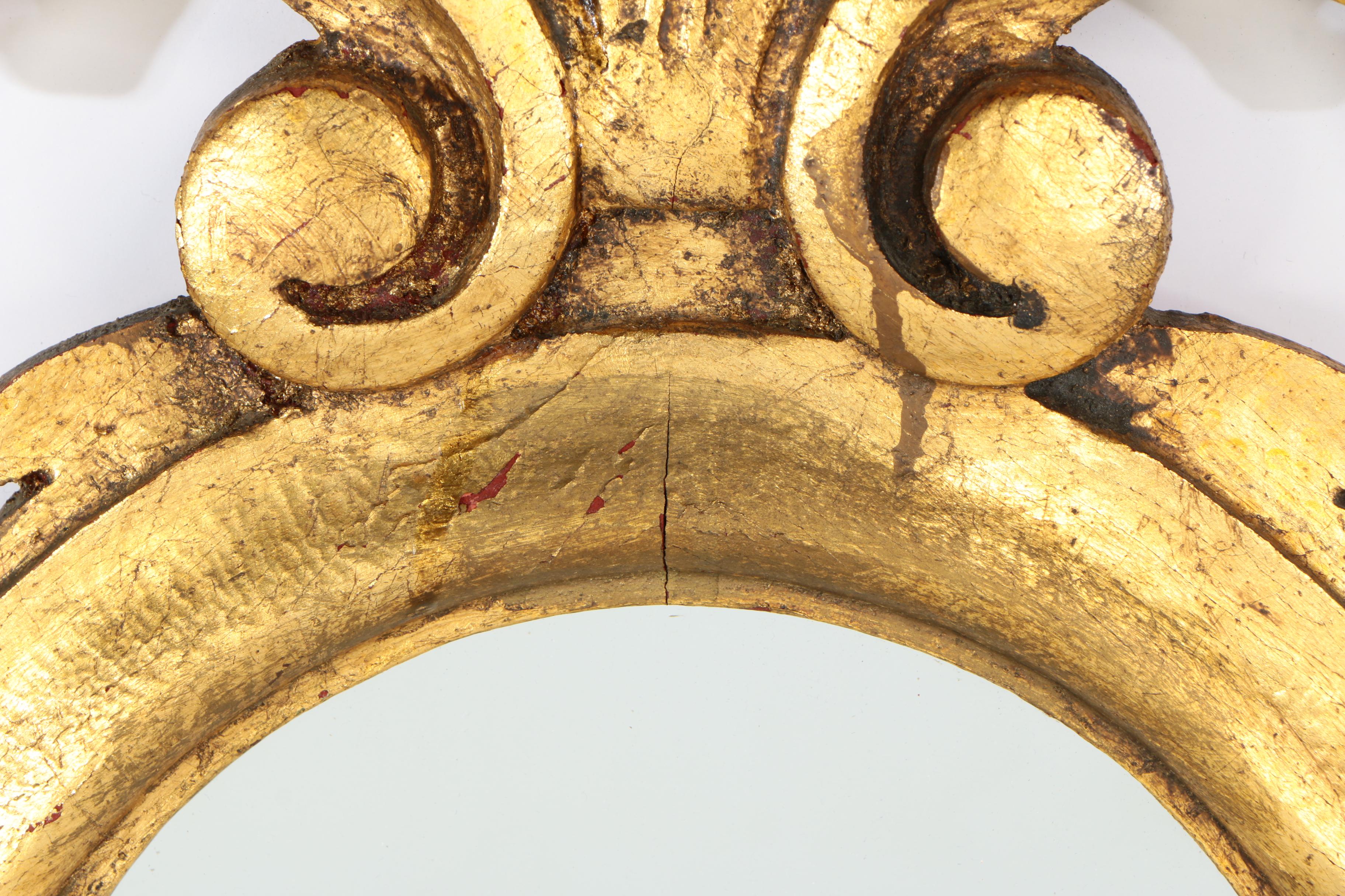 Francisco Hurtado Spanish Baroque Style Carved Giltwood Mirror, Mid 20th Century