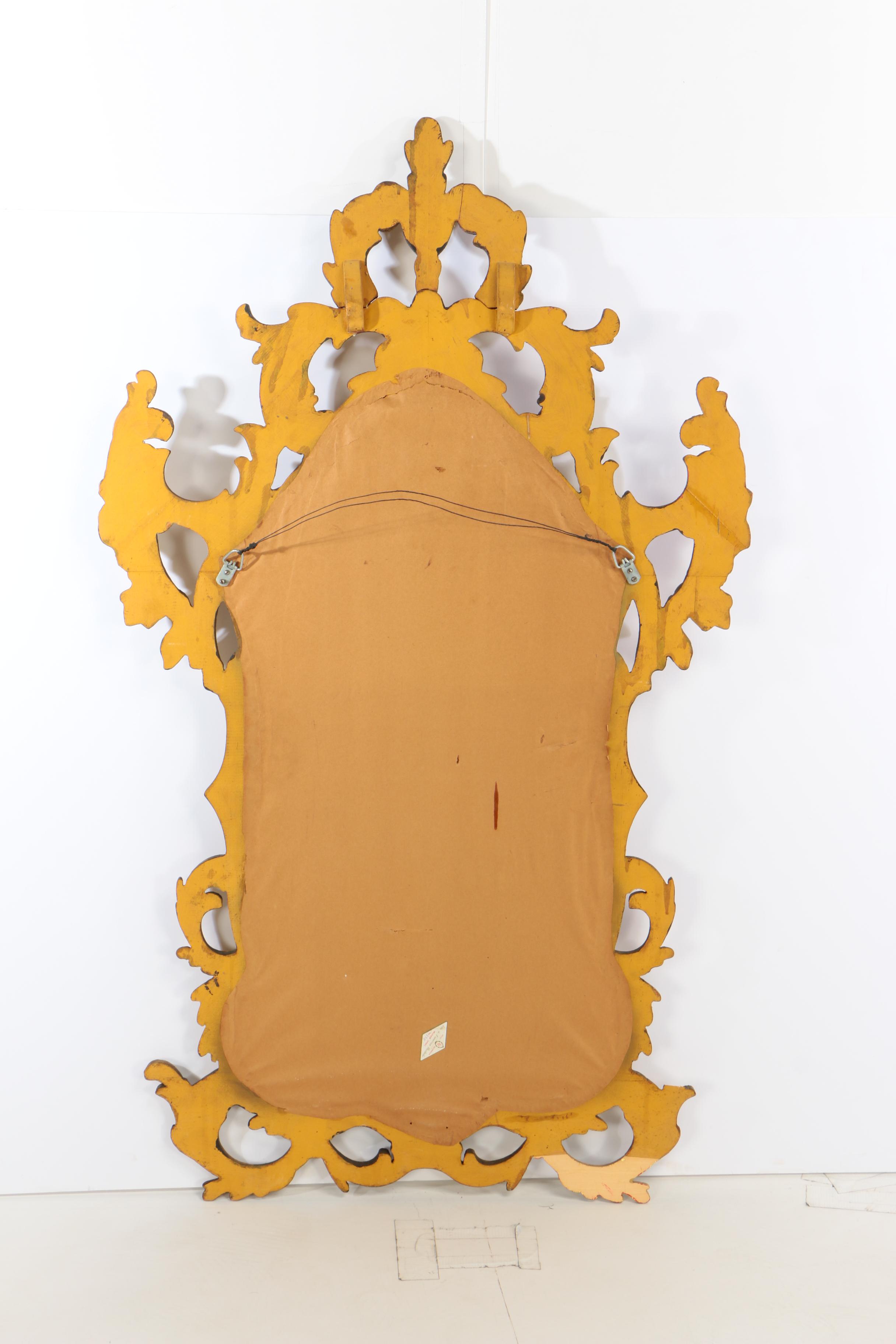 Francisco Hurtado Spanish Baroque Style Carved Giltwood Mirror, Mid 20th Century