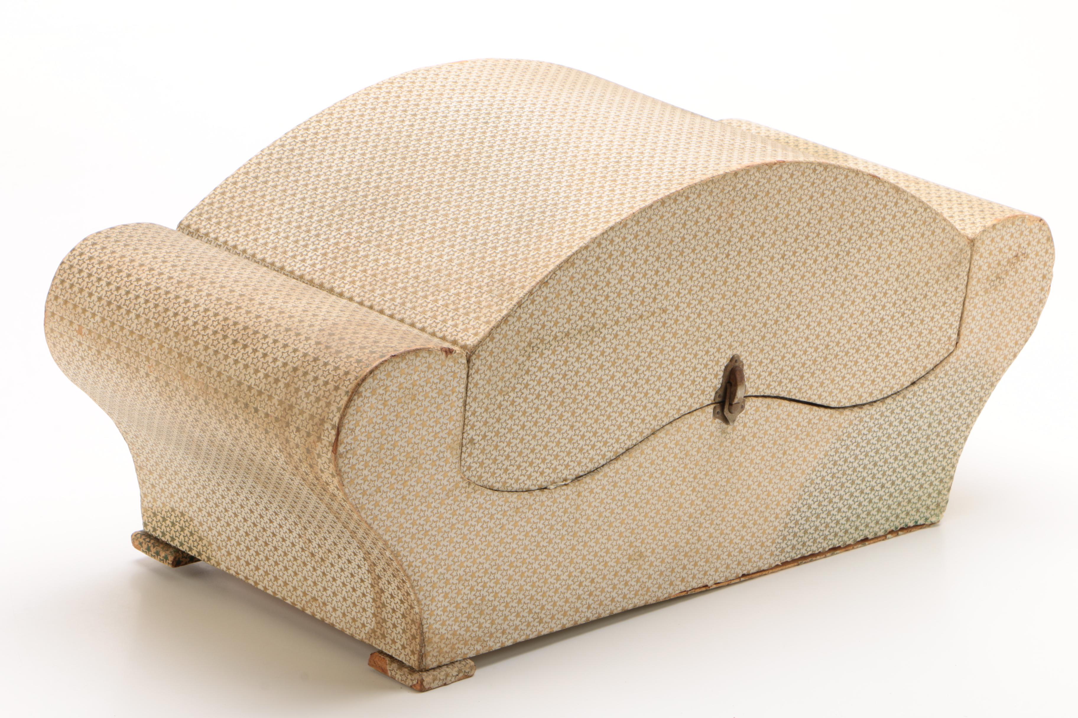 Italian Wax Automaton Doll Music Box, Early 20th Century