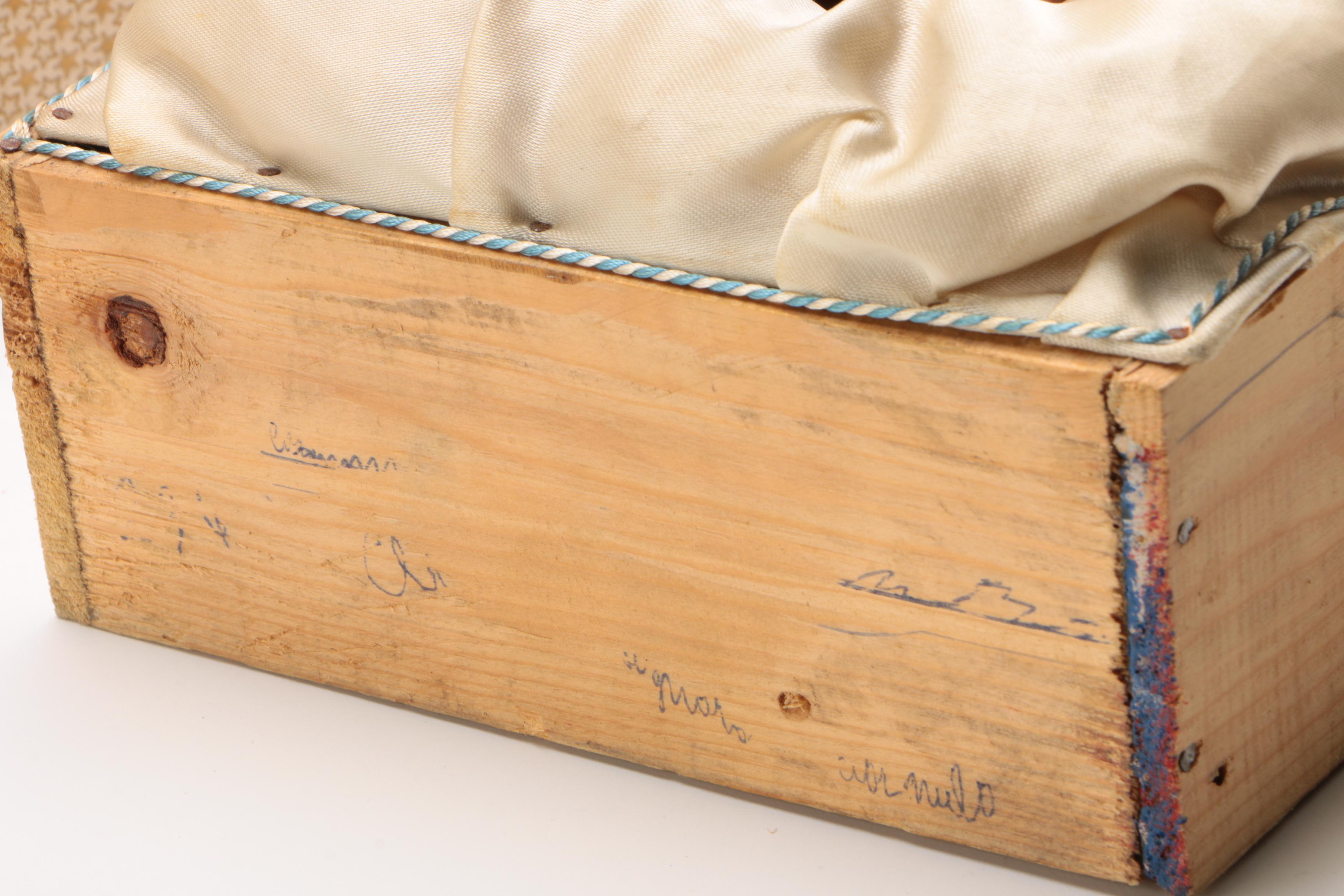 Italian Wax Automaton Doll Music Box, Early 20th Century