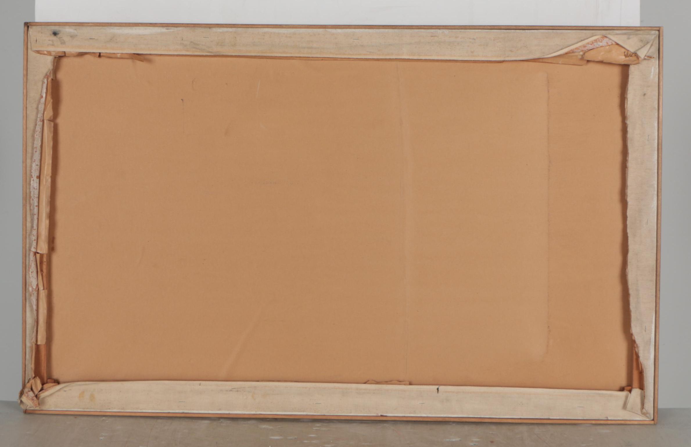 Late 20th Century Oil Painting of Cafe Genre Scene