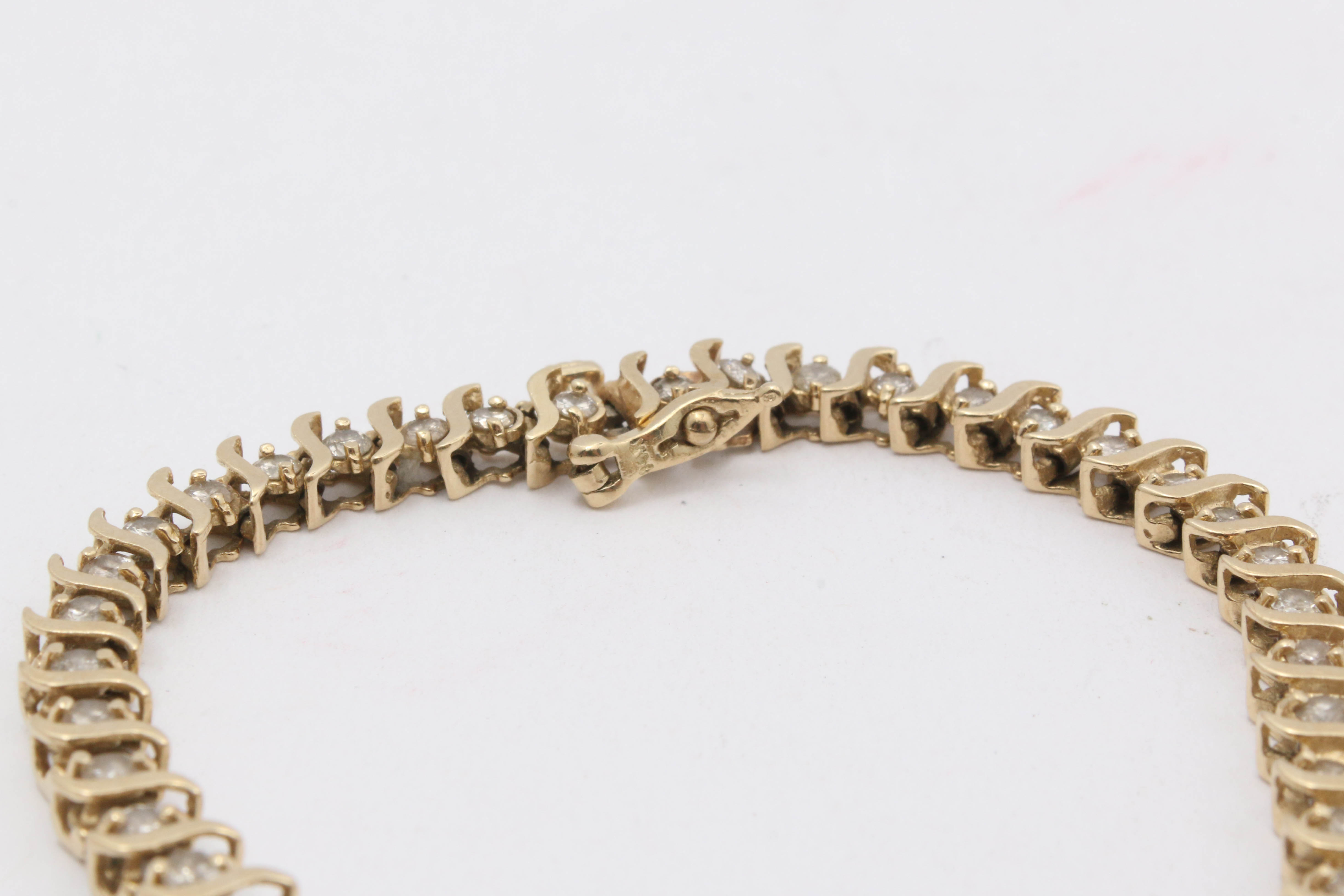 14K Yellow Gold 2.00 CTW Diamond Bracelet