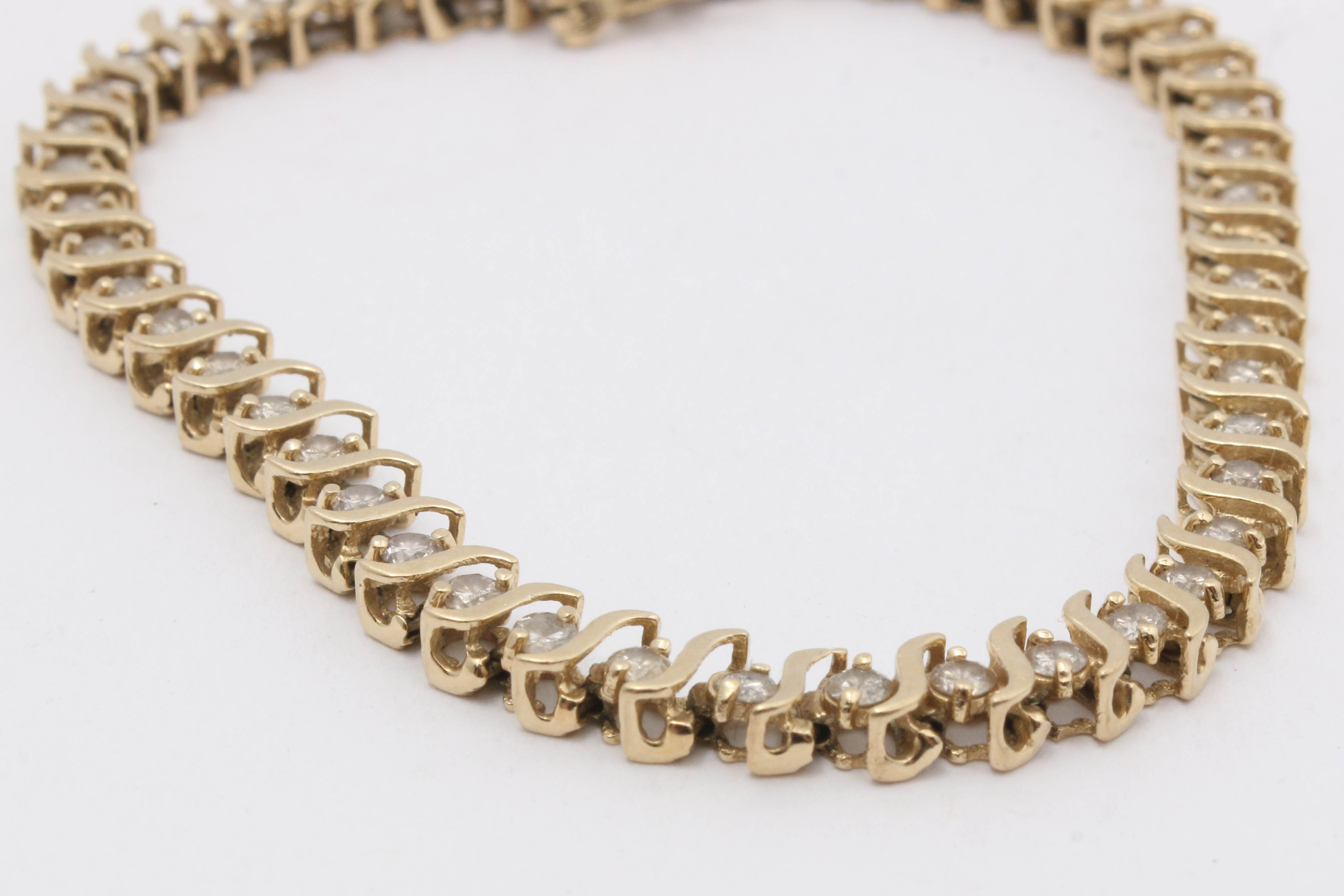 14K Yellow Gold 2.00 CTW Diamond Bracelet