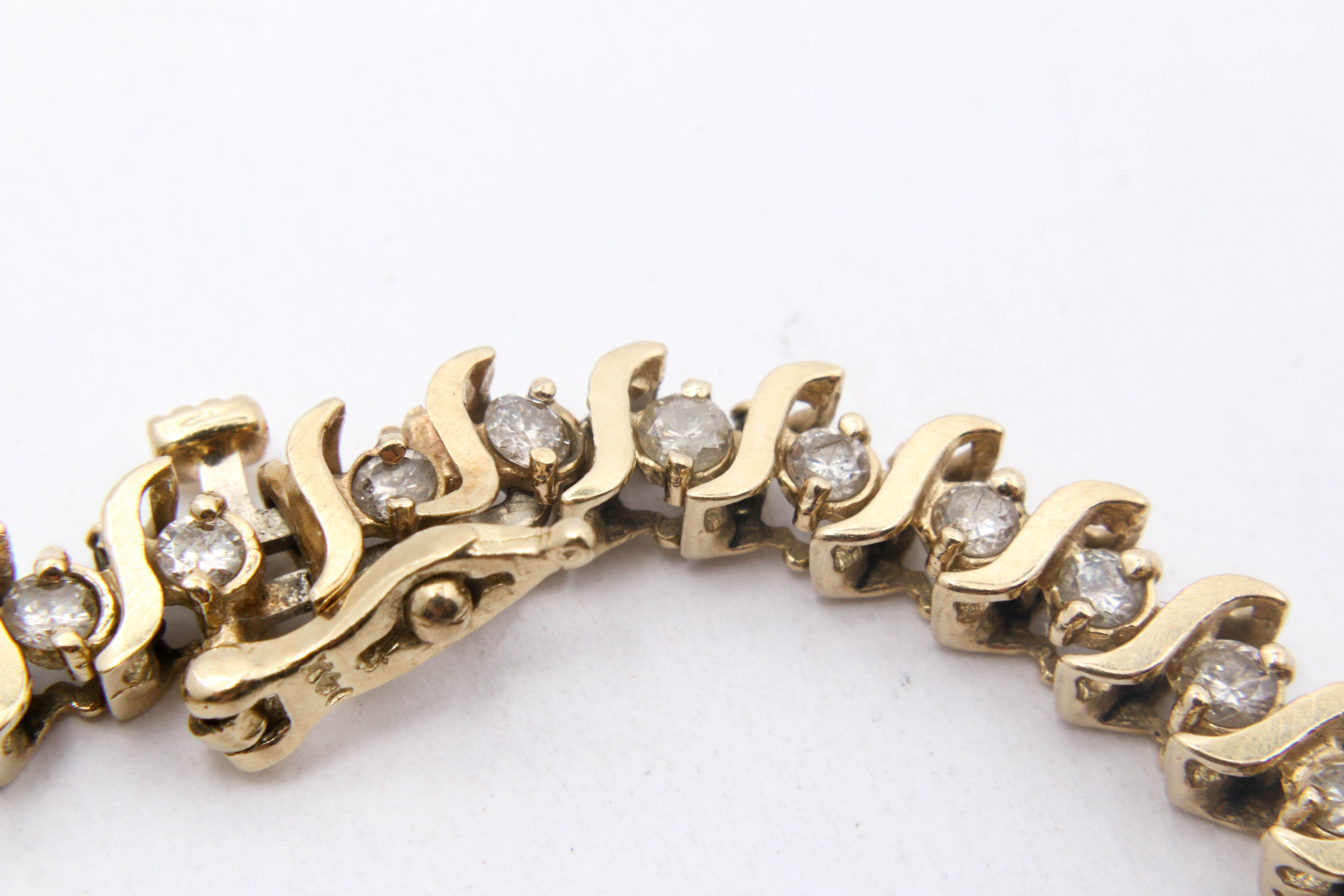 14K Yellow Gold 2.00 CTW Diamond Bracelet