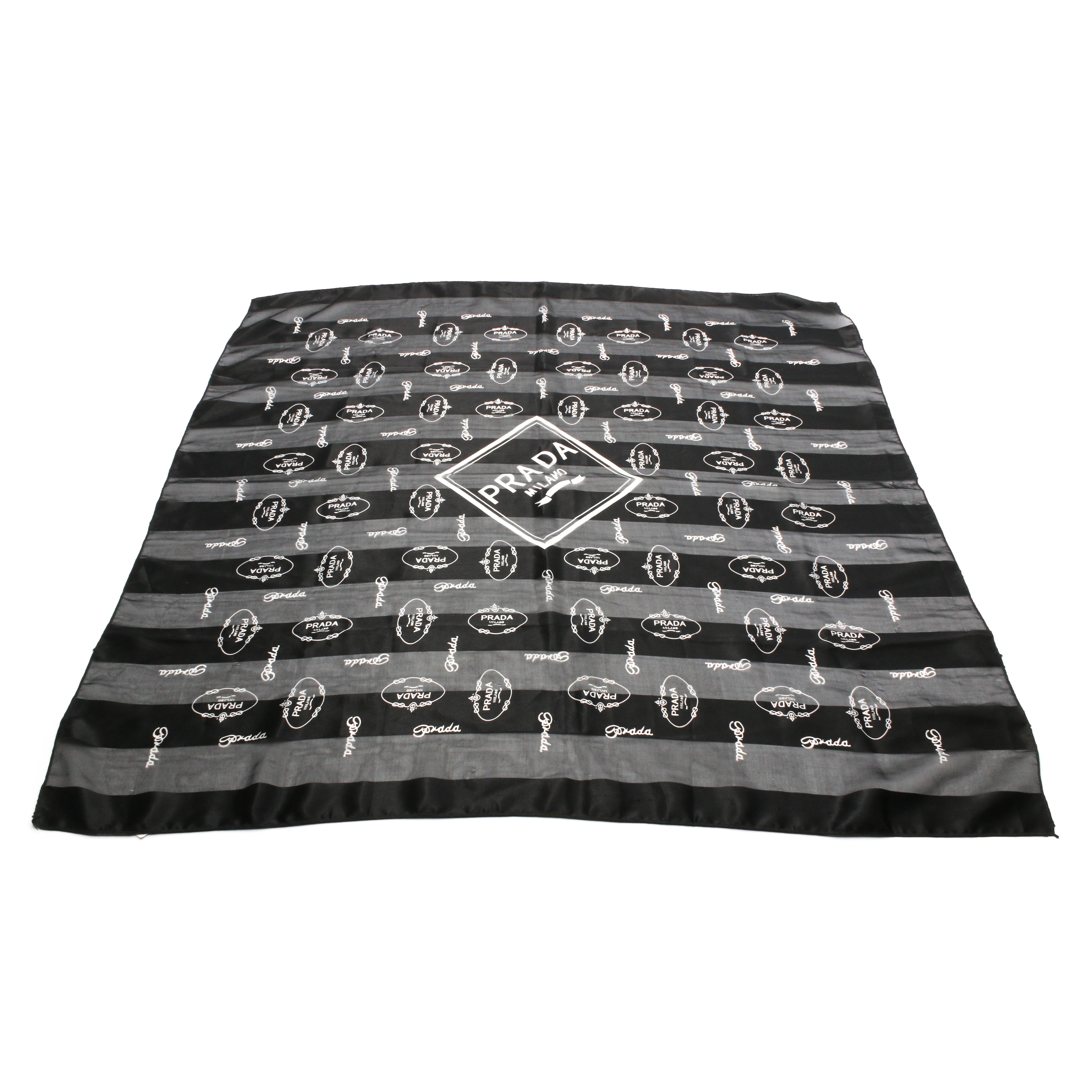 Prada Monogram Striped Scarf, Made in Italy