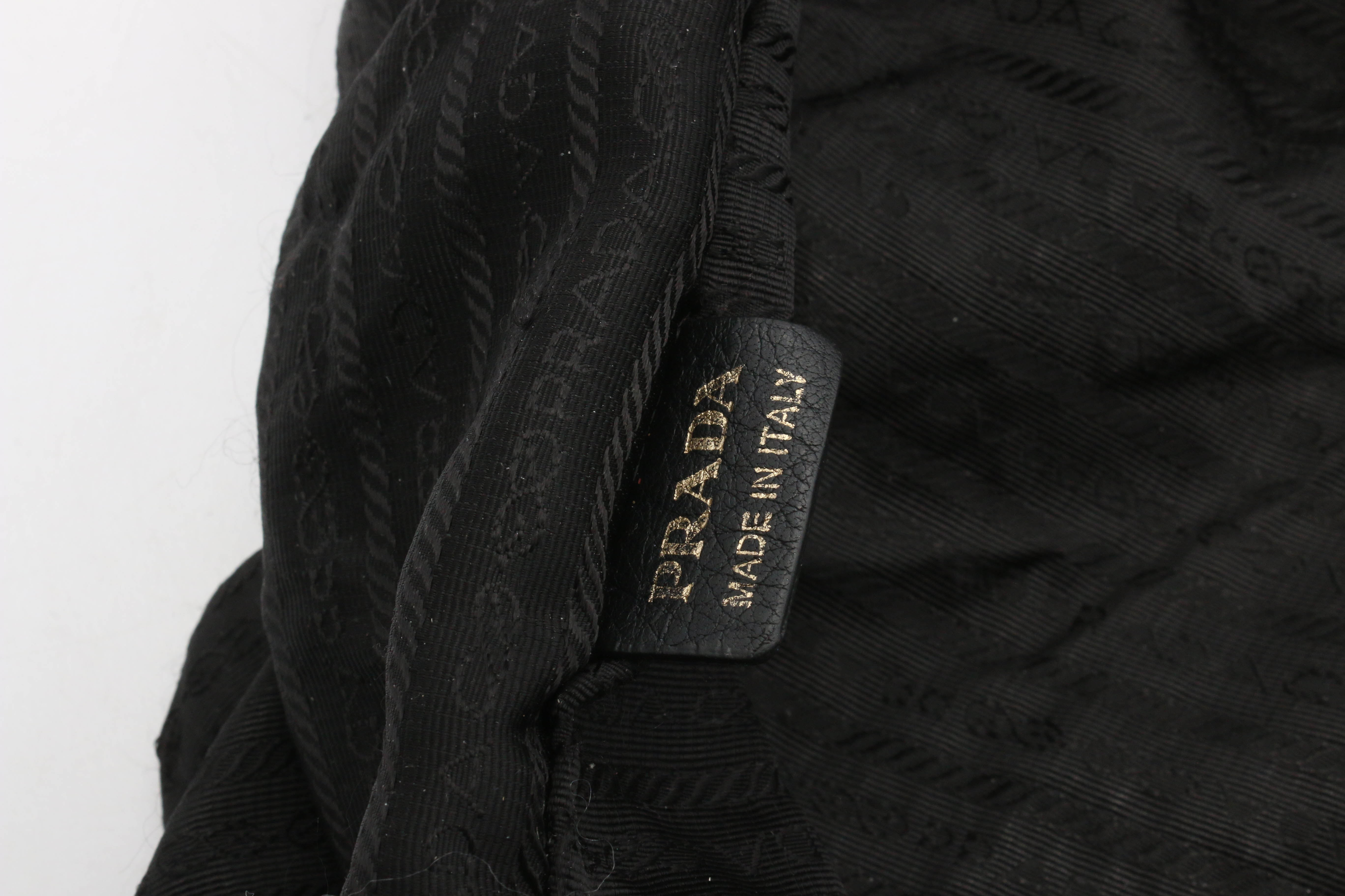 Prada Daino Nero Grained Leather Handbag