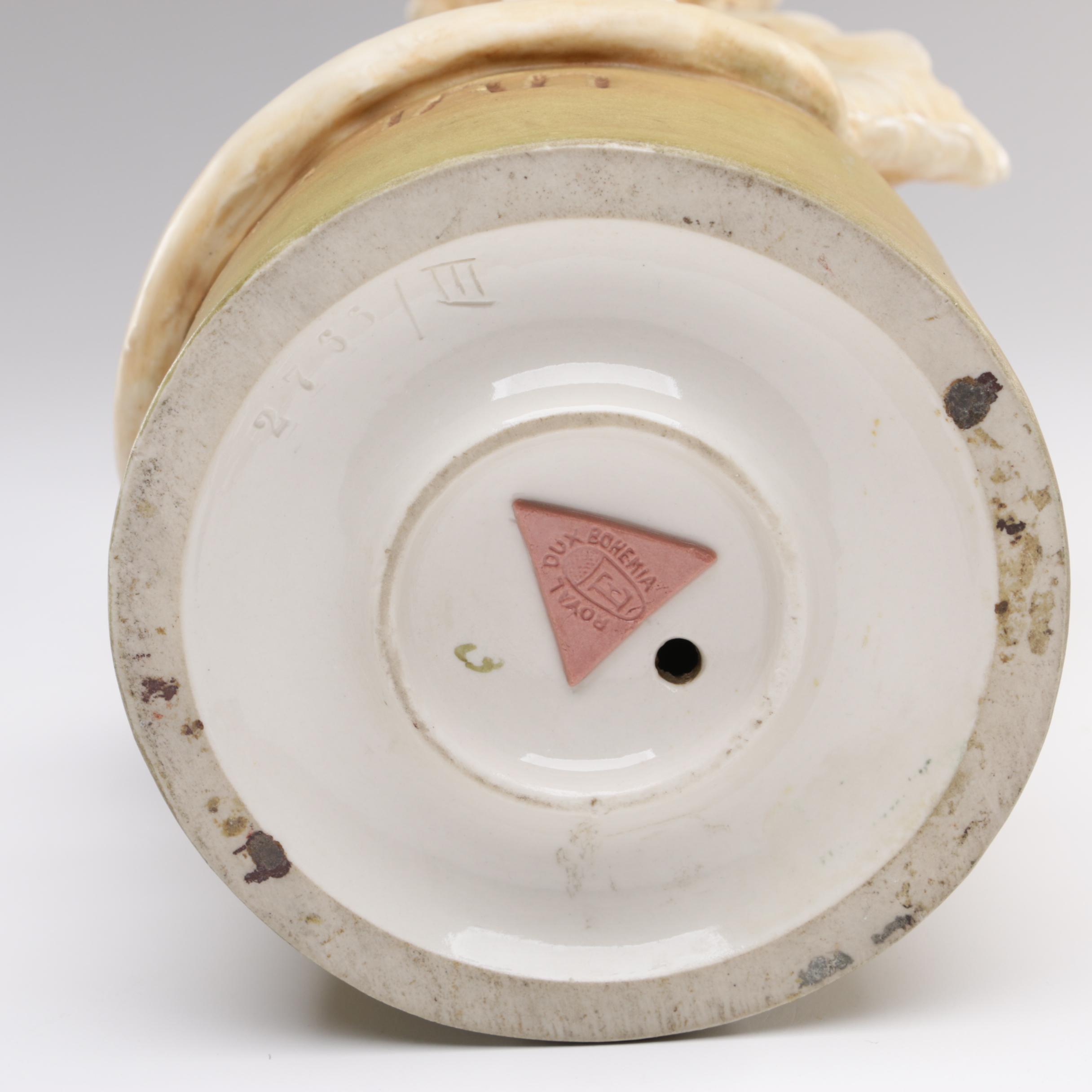 Royal Dux Bohemia Ceramic Monkey Statue "Hulman"