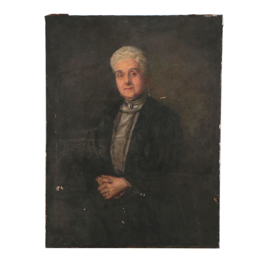 Late 19th Century Portrait Oil Painting