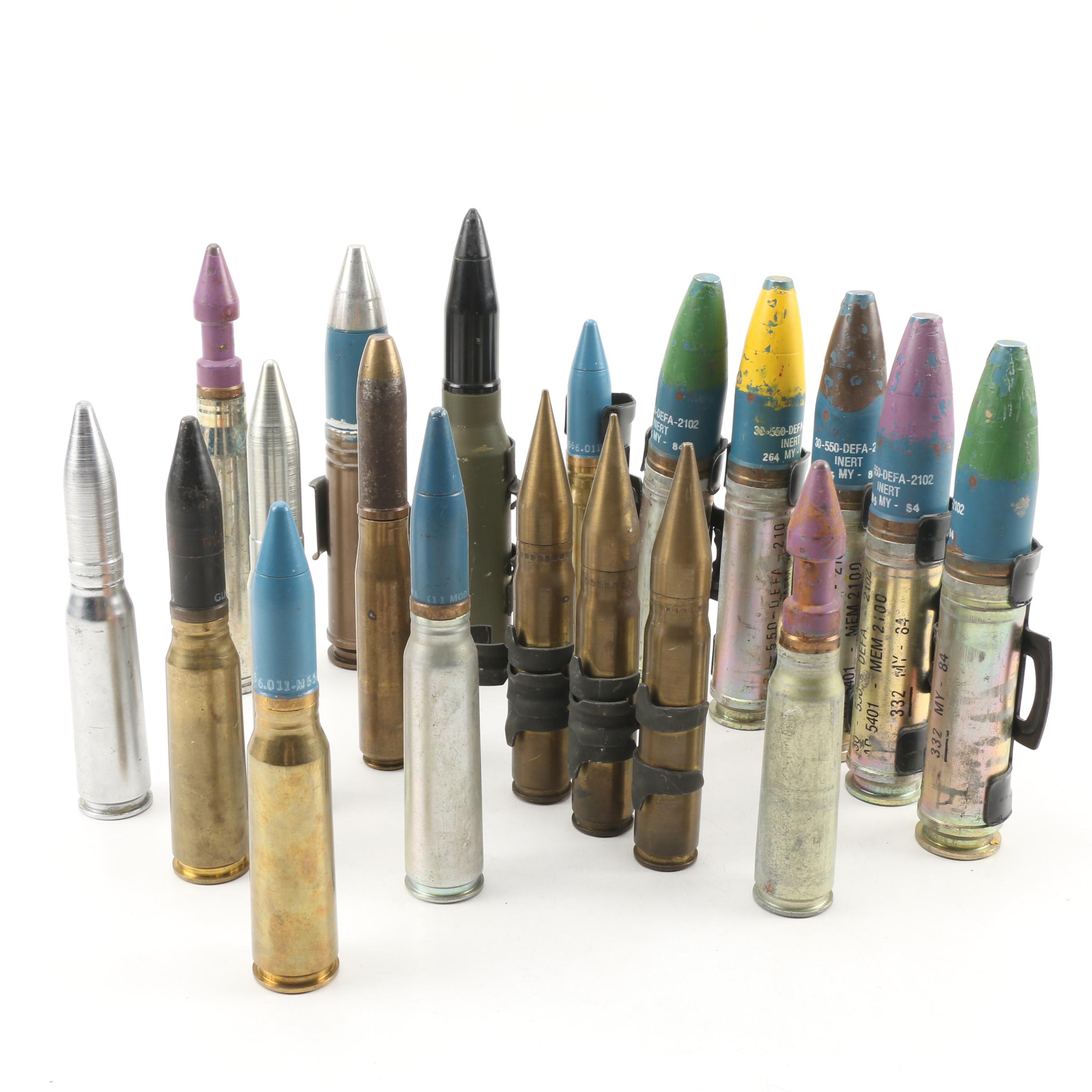 Inert Korean War Era Chain Gun Artillery Projectiles