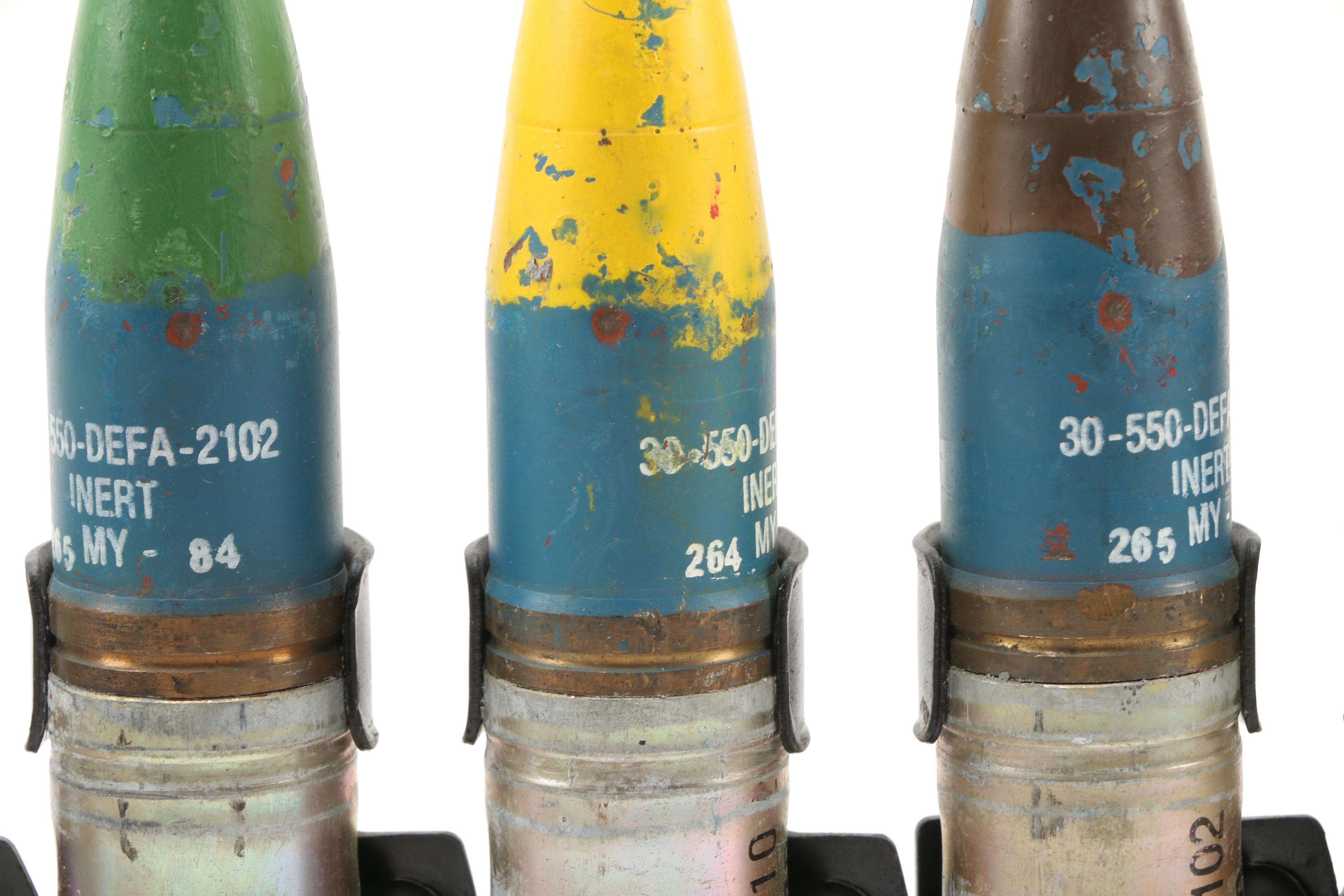 Inert Korean War Era Chain Gun Artillery Projectiles