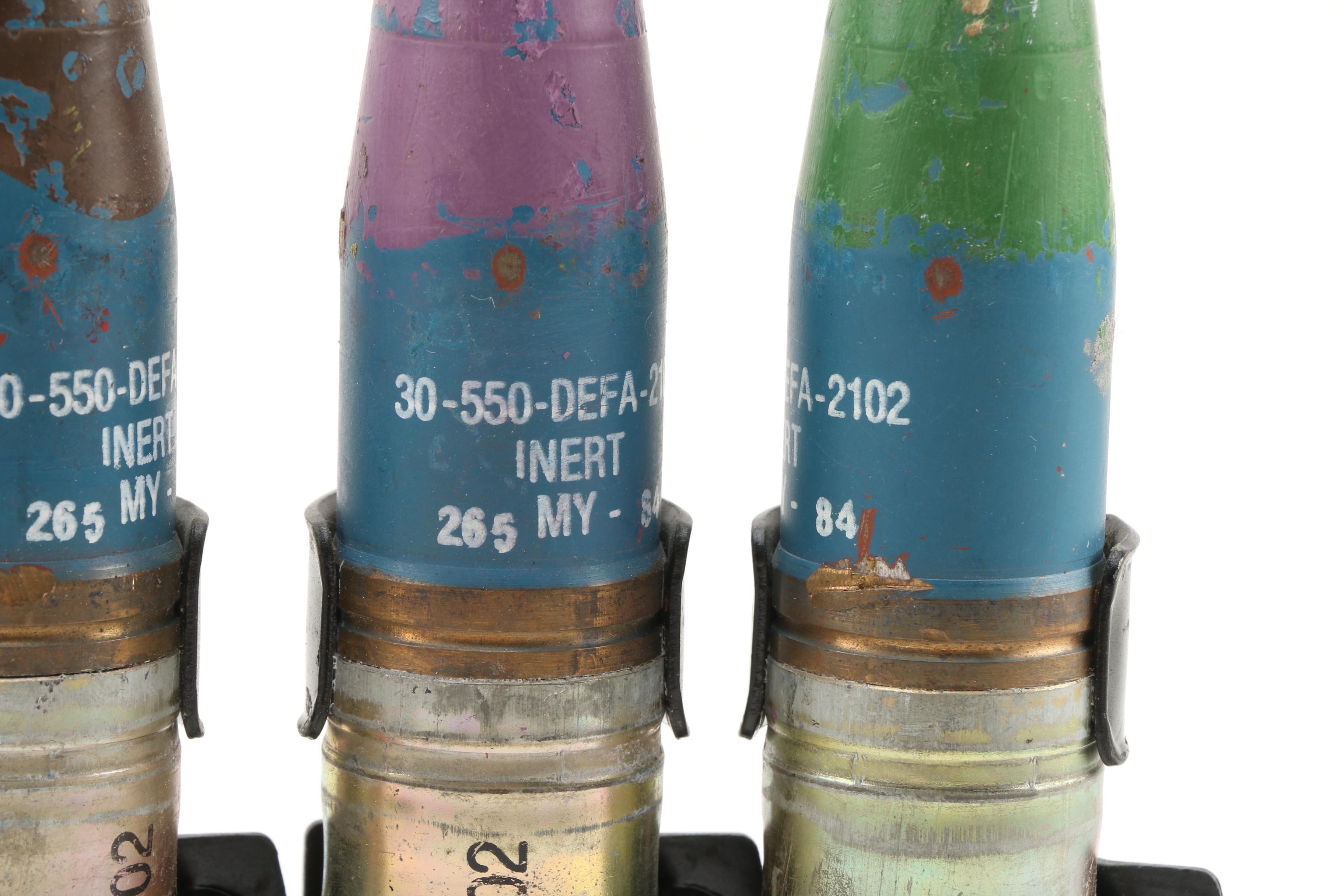 Inert Korean War Era Chain Gun Artillery Projectiles