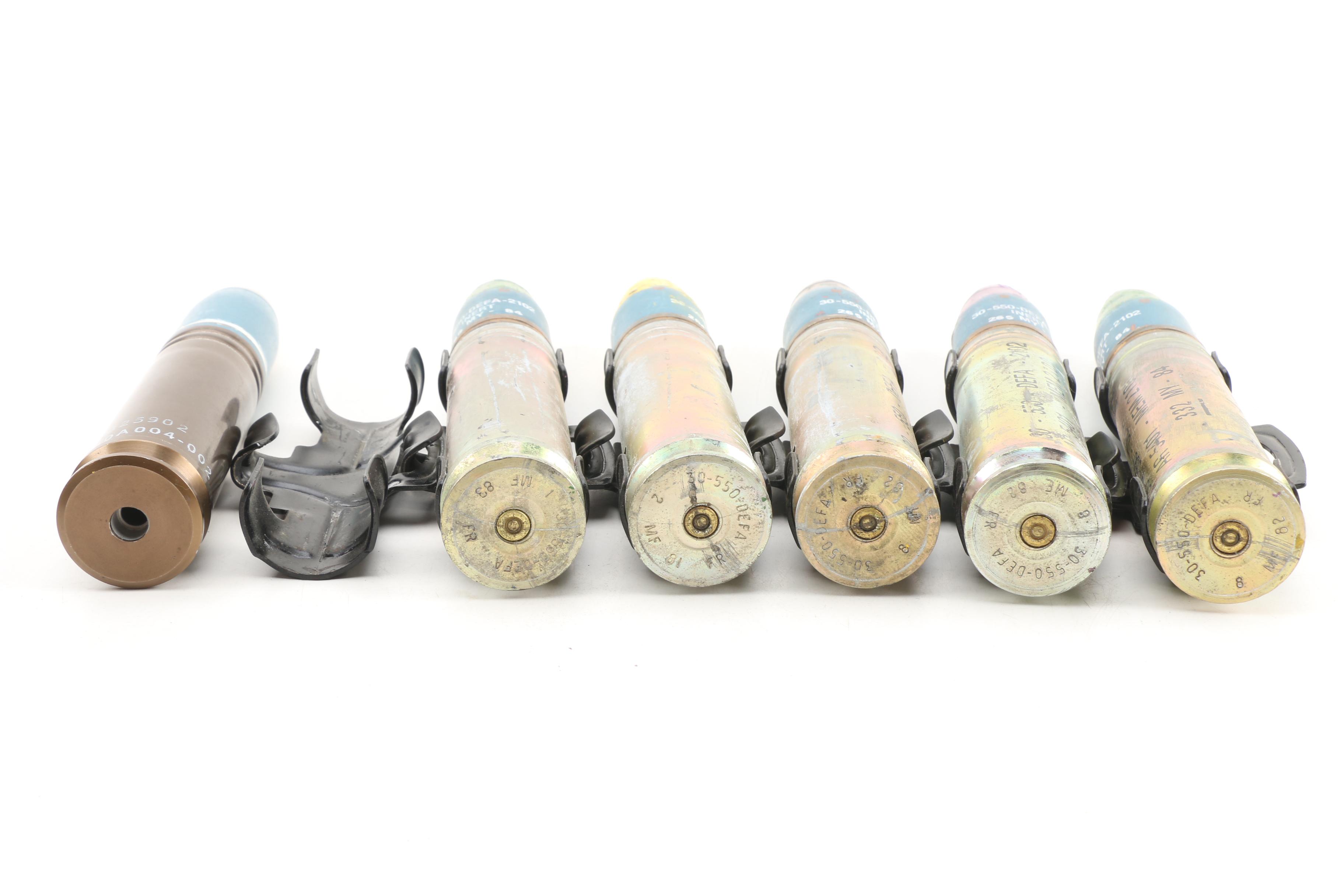 Inert Korean War Era Chain Gun Artillery Projectiles