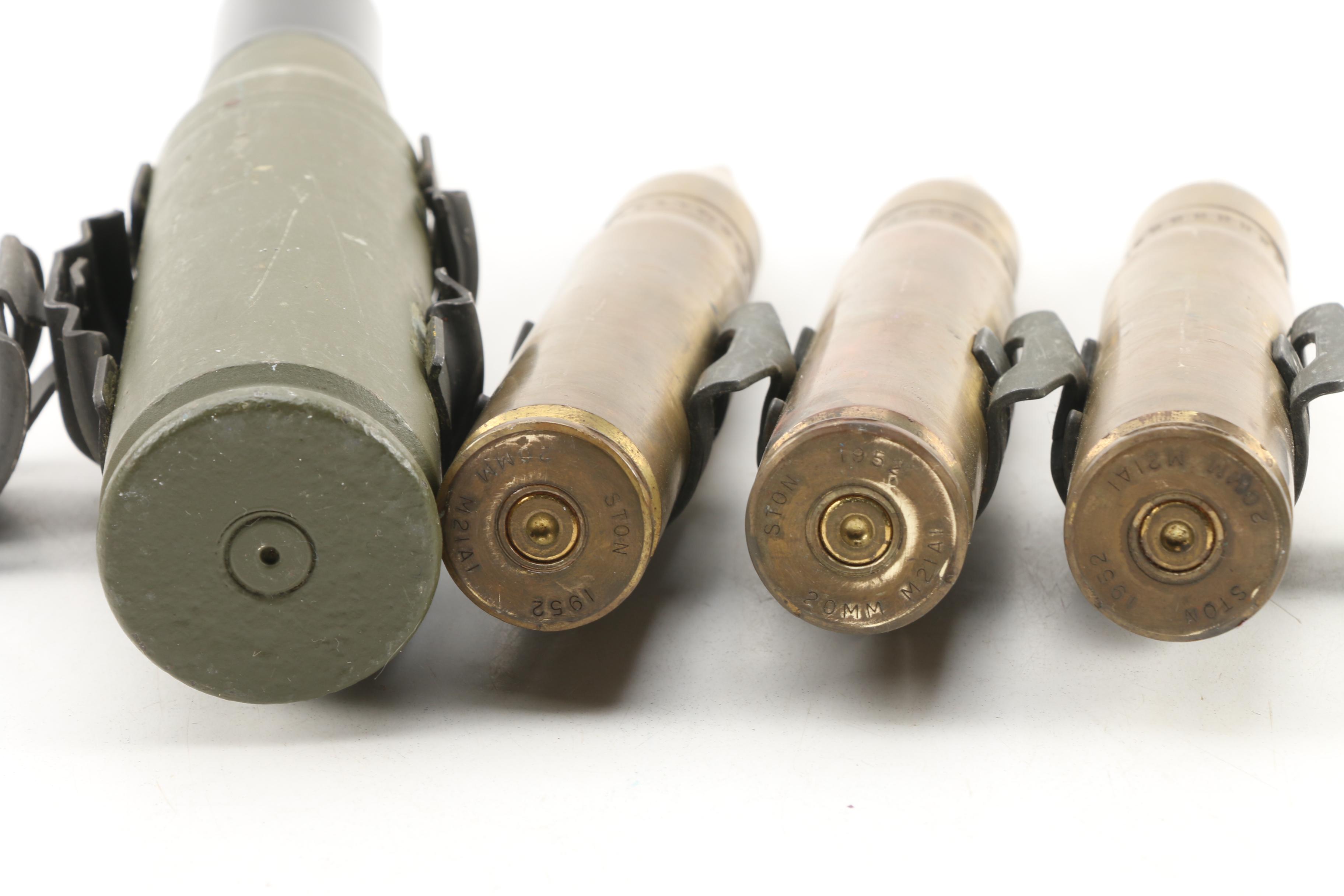 Inert Korean War Era Chain Gun Artillery Projectiles