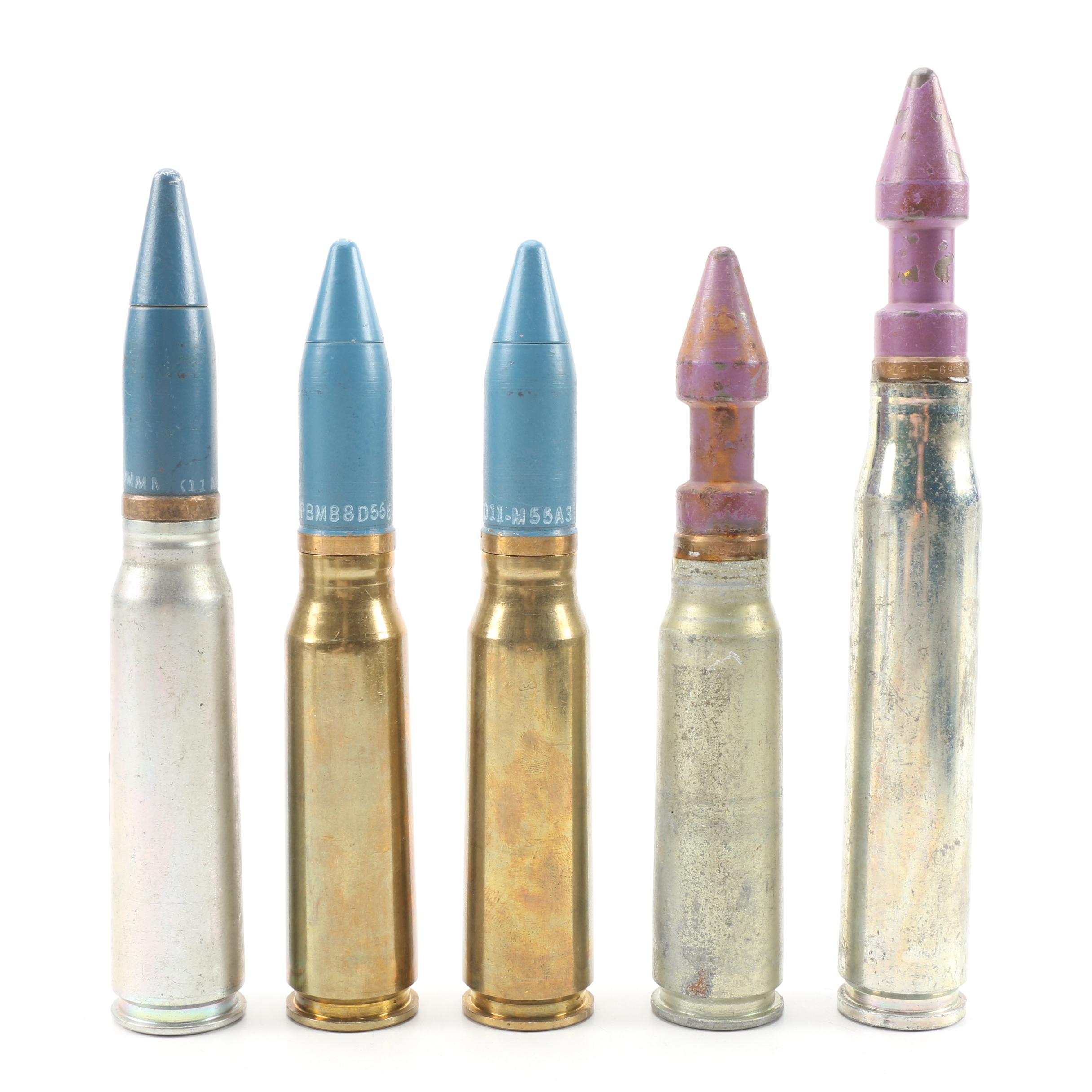 Inert Korean War Era Chain Gun Artillery Projectiles