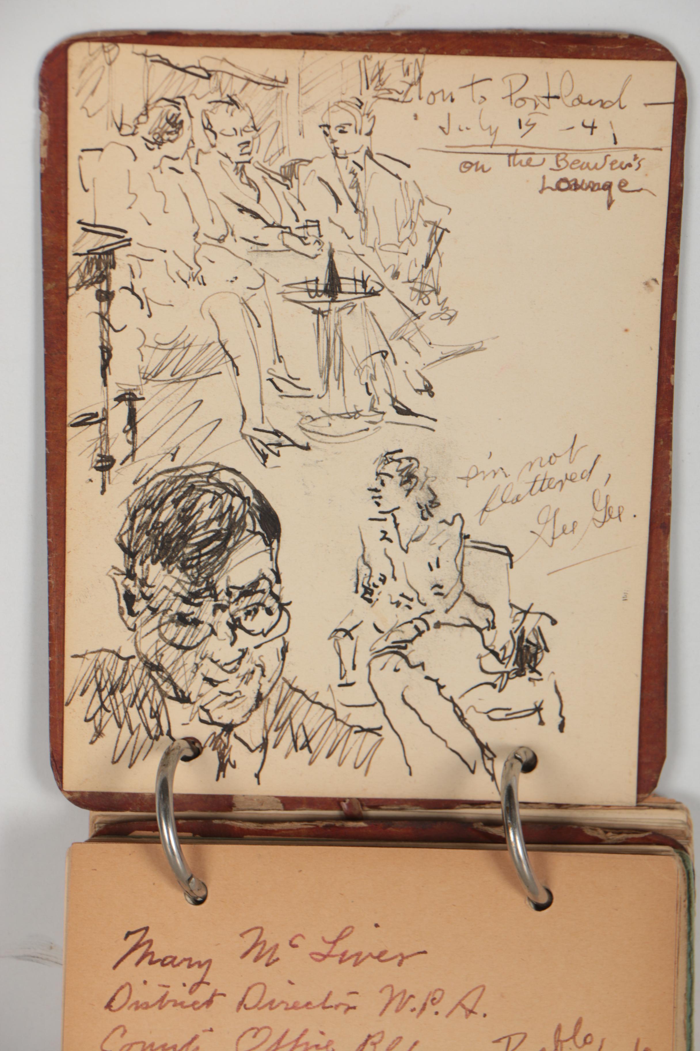 Xavier J. Barile Sketchbook of Line Drawings