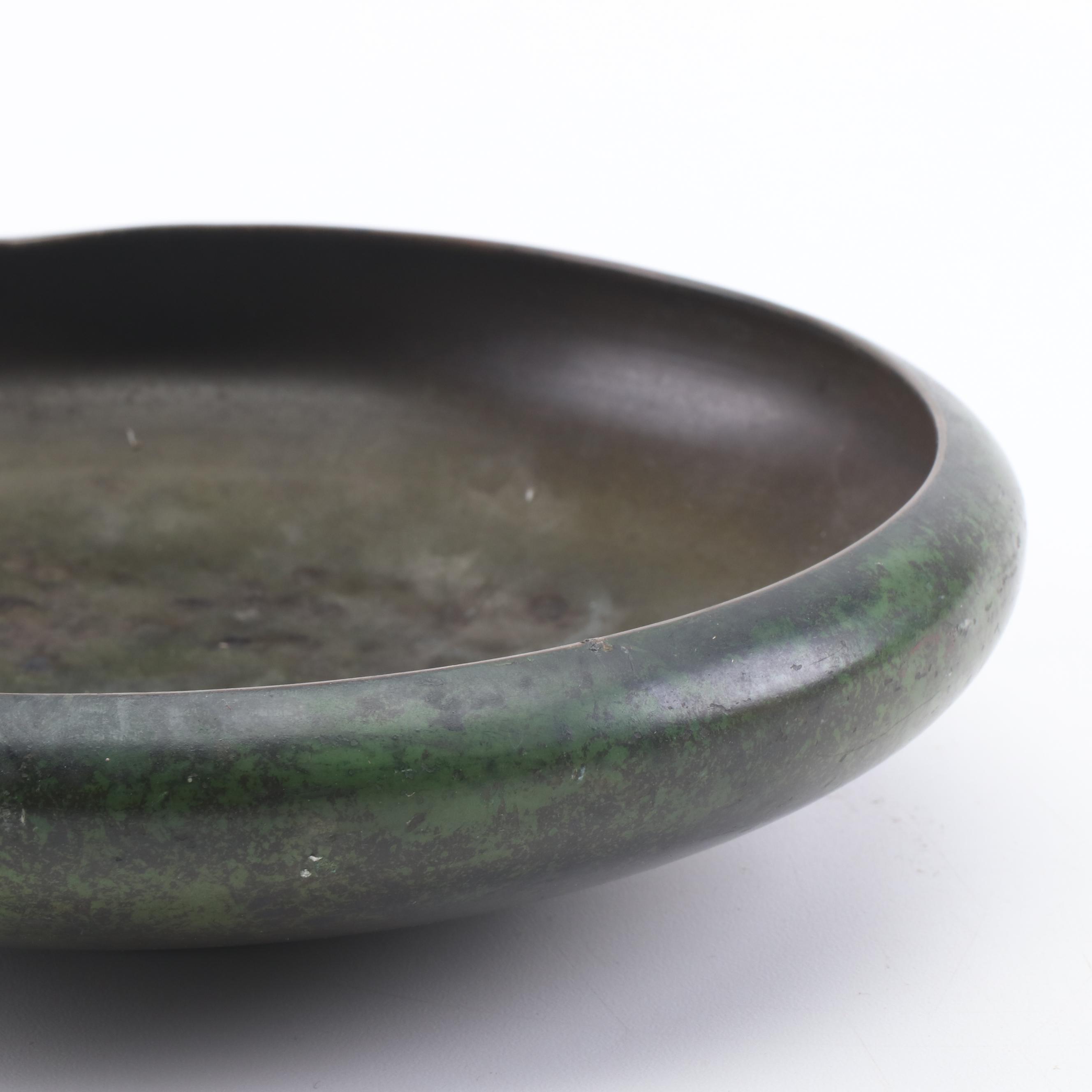 Otto Heintz for Heintz Art Metal Shop Sterling Silver on Bronze Bowl