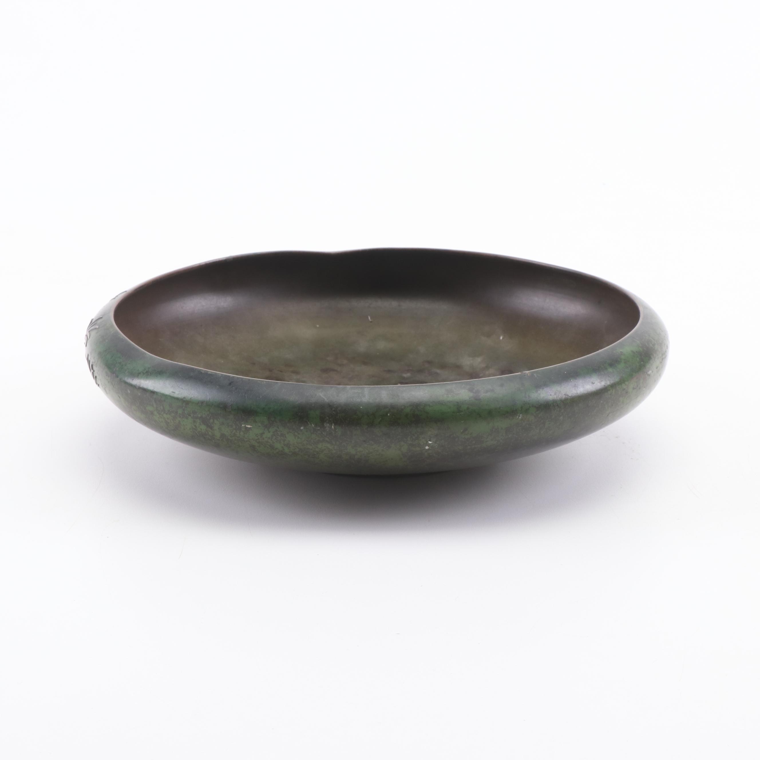 Otto Heintz for Heintz Art Metal Shop Sterling Silver on Bronze Bowl