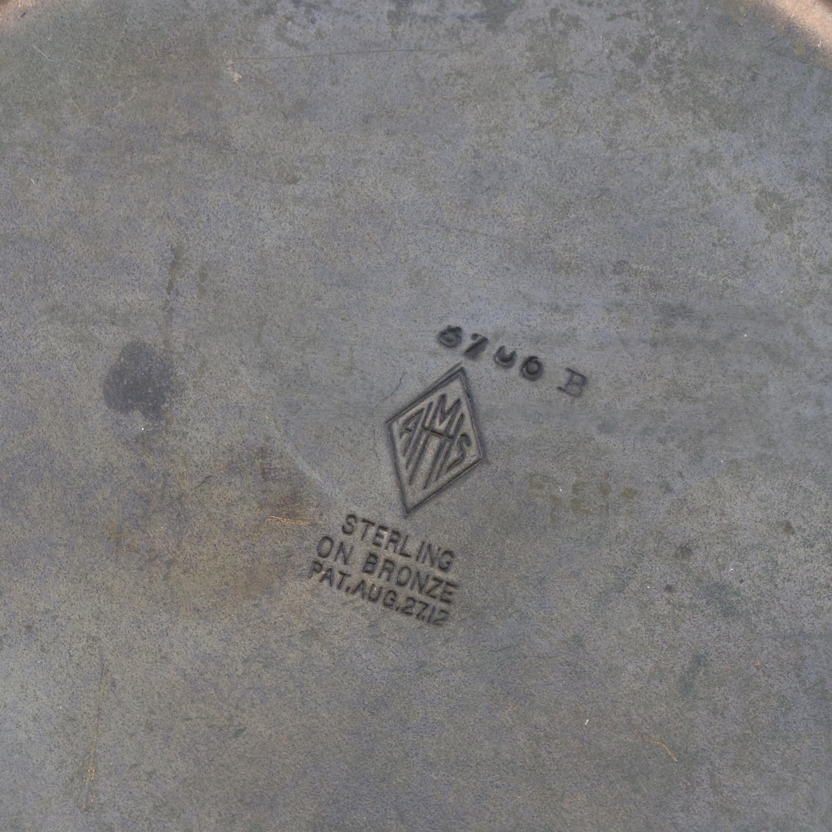 Otto Heintz for Heintz Art Metal Shop Sterling Silver on Bronze Bowl