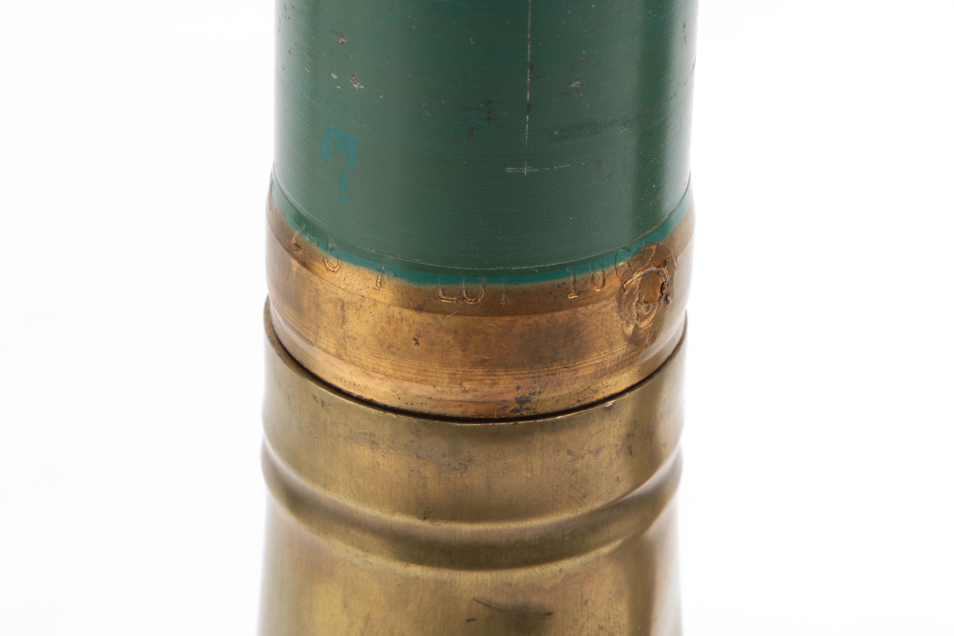 Inert World War II Era 40mm Bofors Gun and MK2 Artillery Projectiles