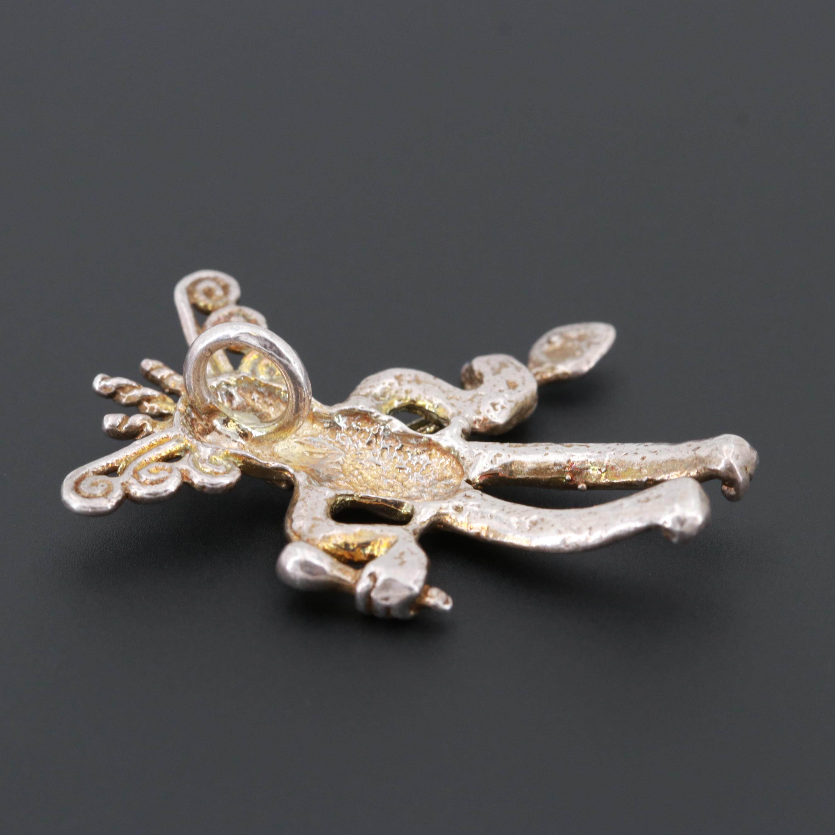 Meso-American Style Sterling Pendants and Southwestern Turquoise Candle Snuffer