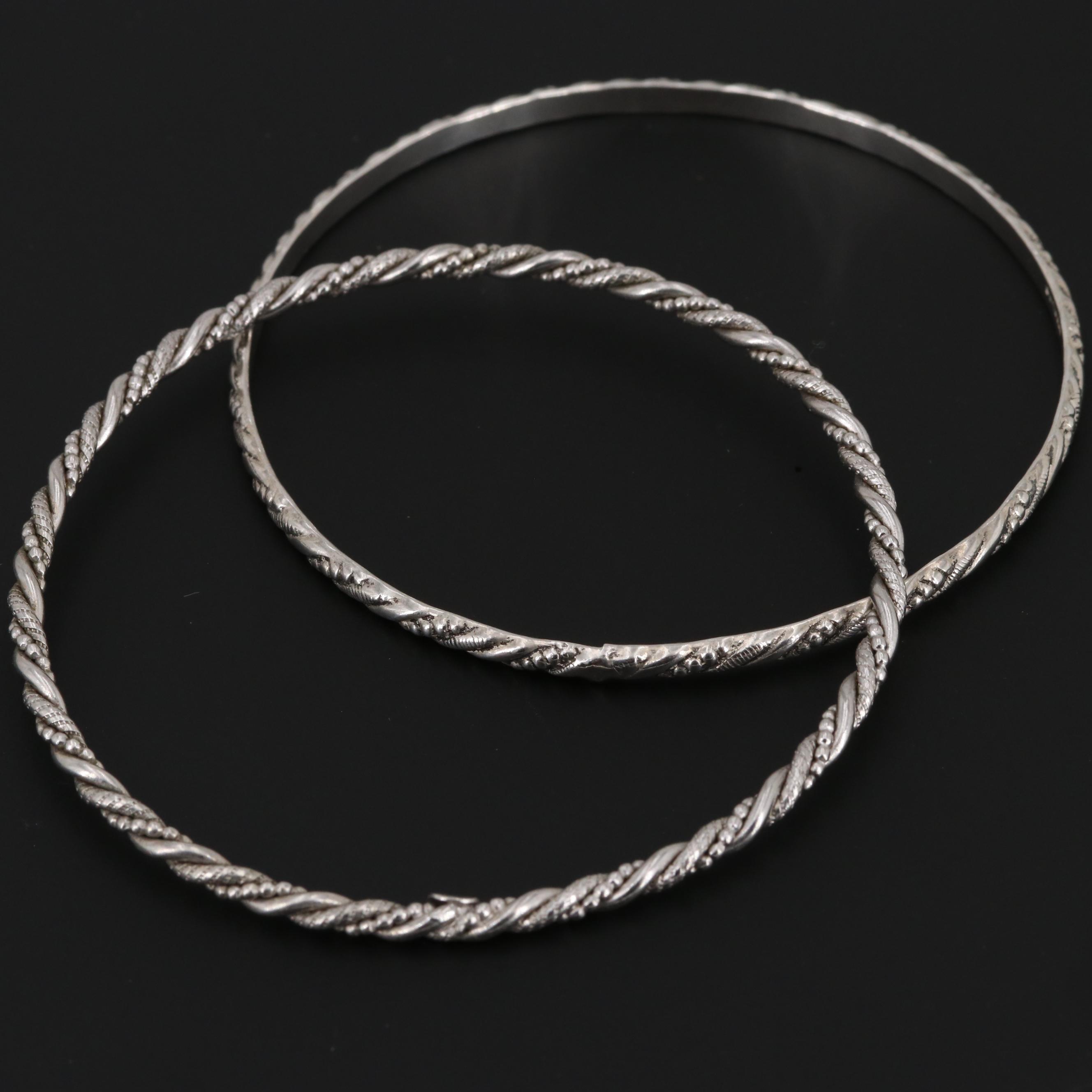 Sterling Silver Bangle Bracelets