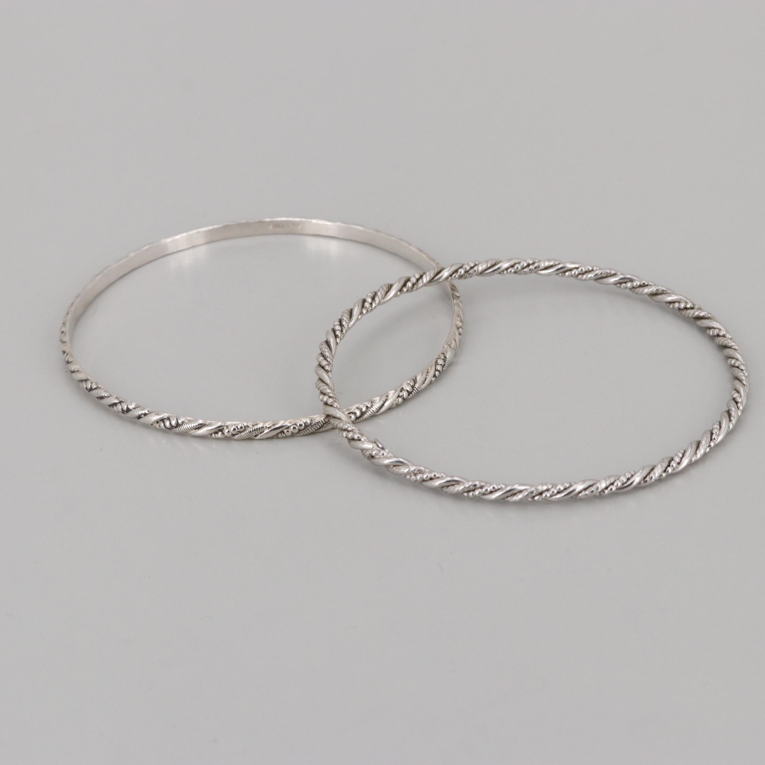 Sterling Silver Bangle Bracelets