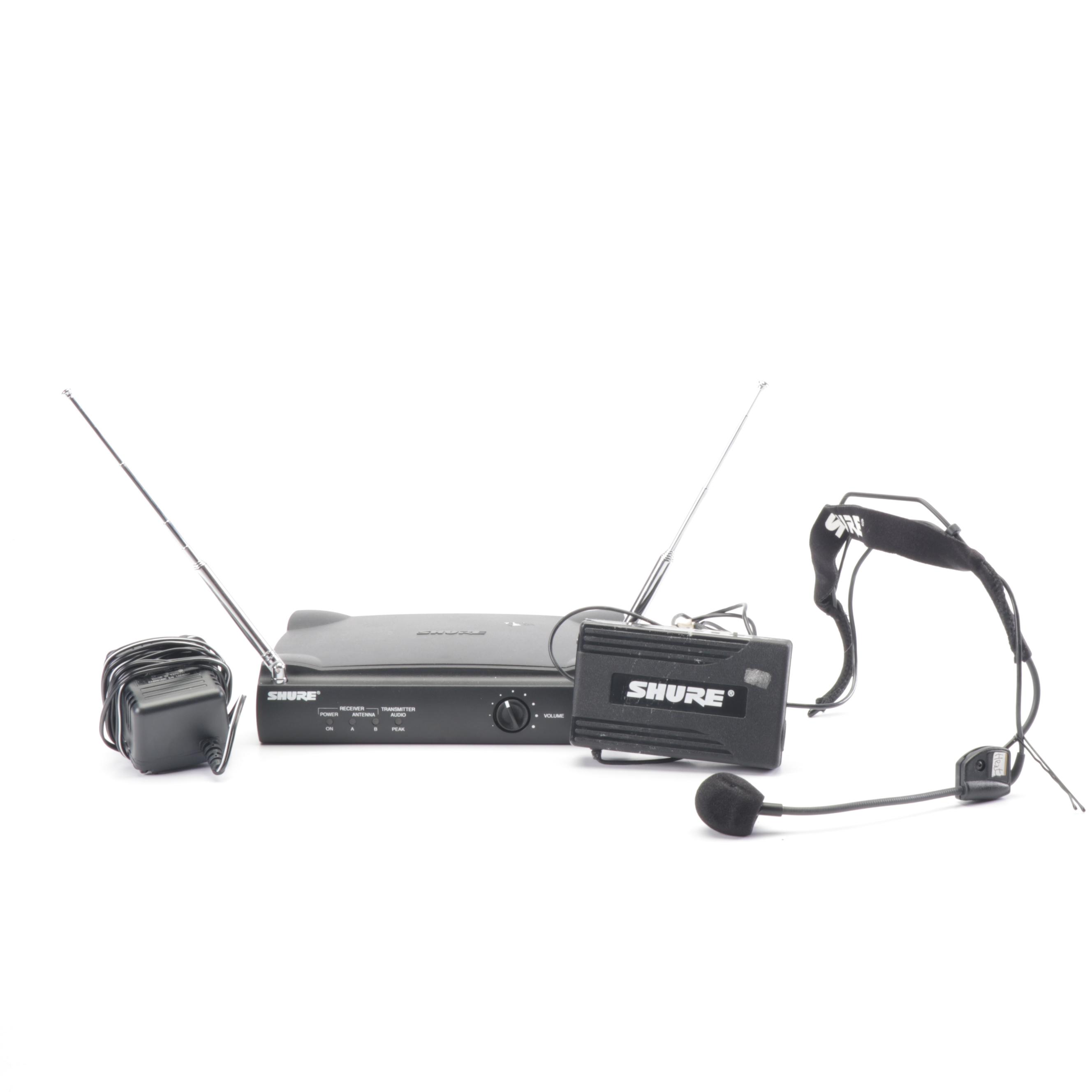 Pair of Shure T4N Wireless Guitar Receiver and Headsets