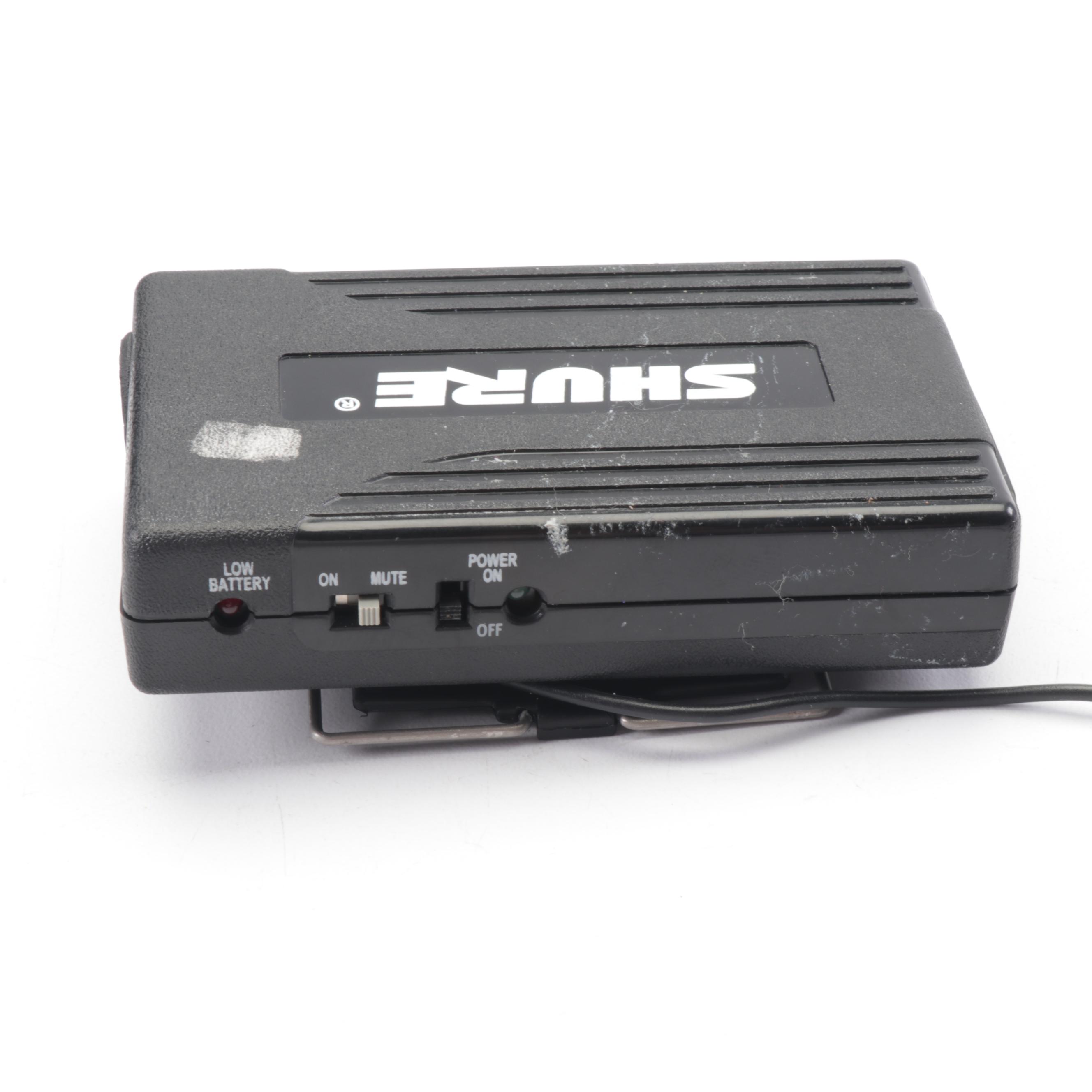 Pair of Shure T4N Wireless Guitar Receiver and Headsets