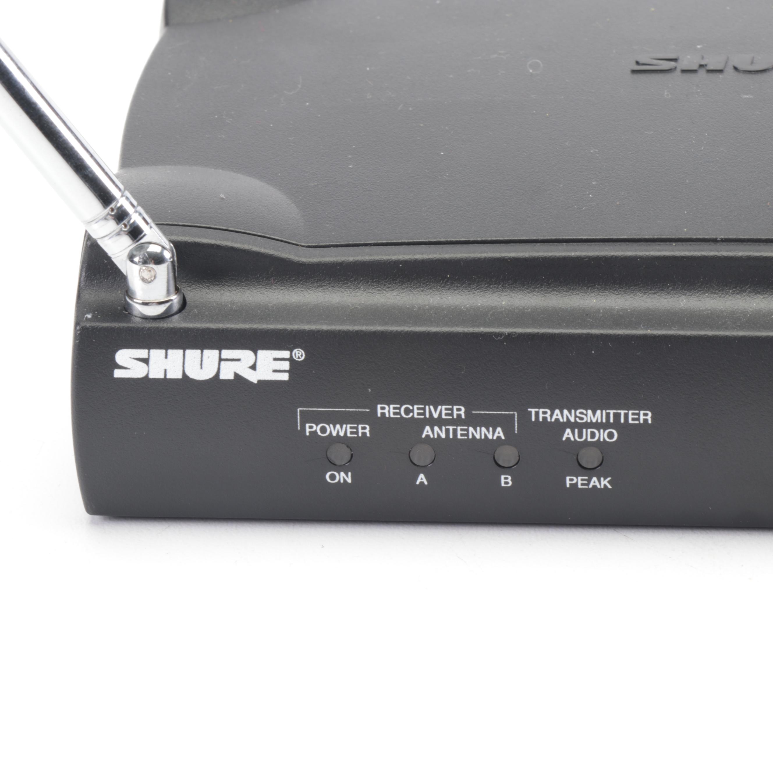 Pair of Shure T4N Wireless Guitar Receiver and Headsets