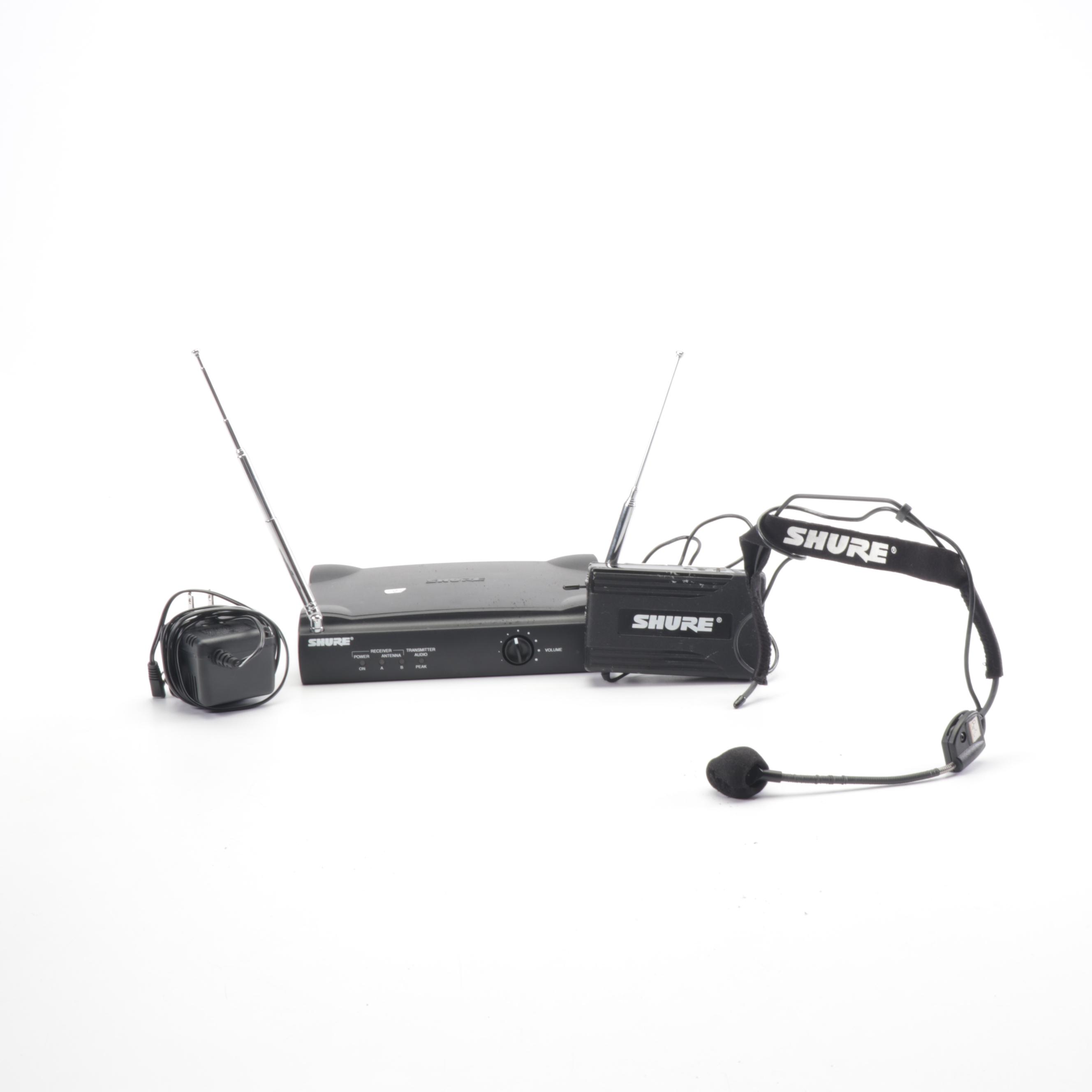 Pair of Shure T4N Wireless Guitar Receiver and Headsets