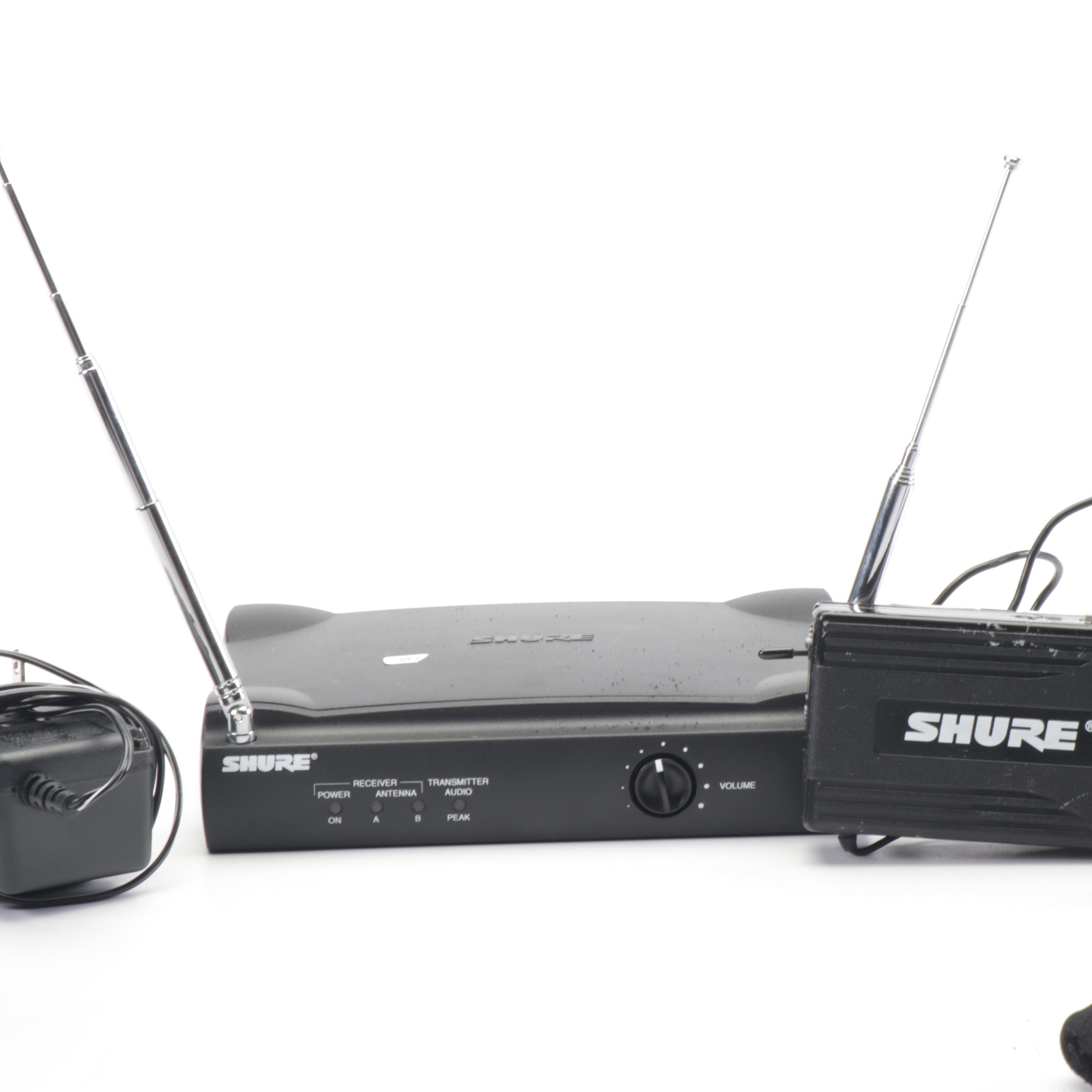 Pair of Shure T4N Wireless Guitar Receiver and Headsets