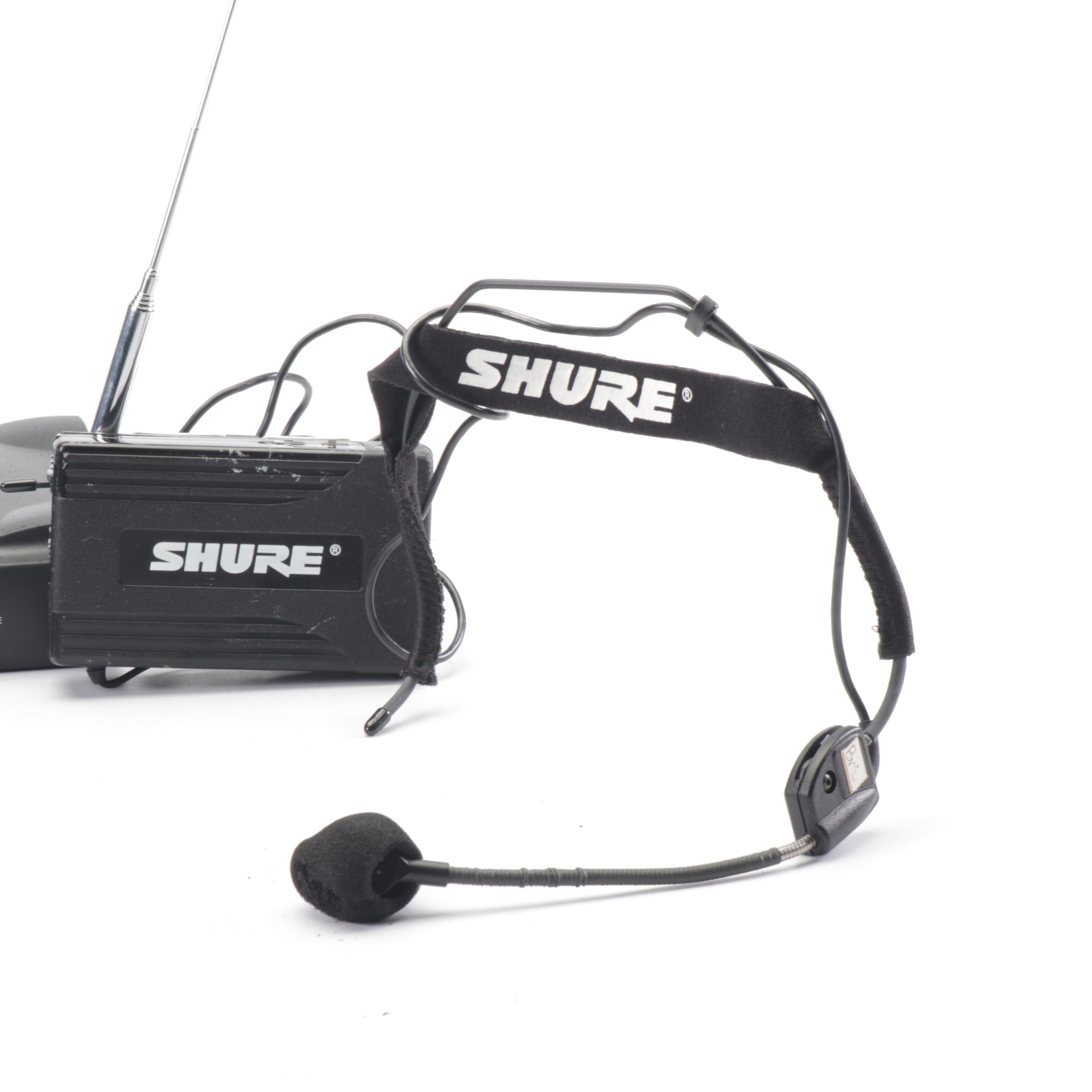 Pair of Shure T4N Wireless Guitar Receiver and Headsets
