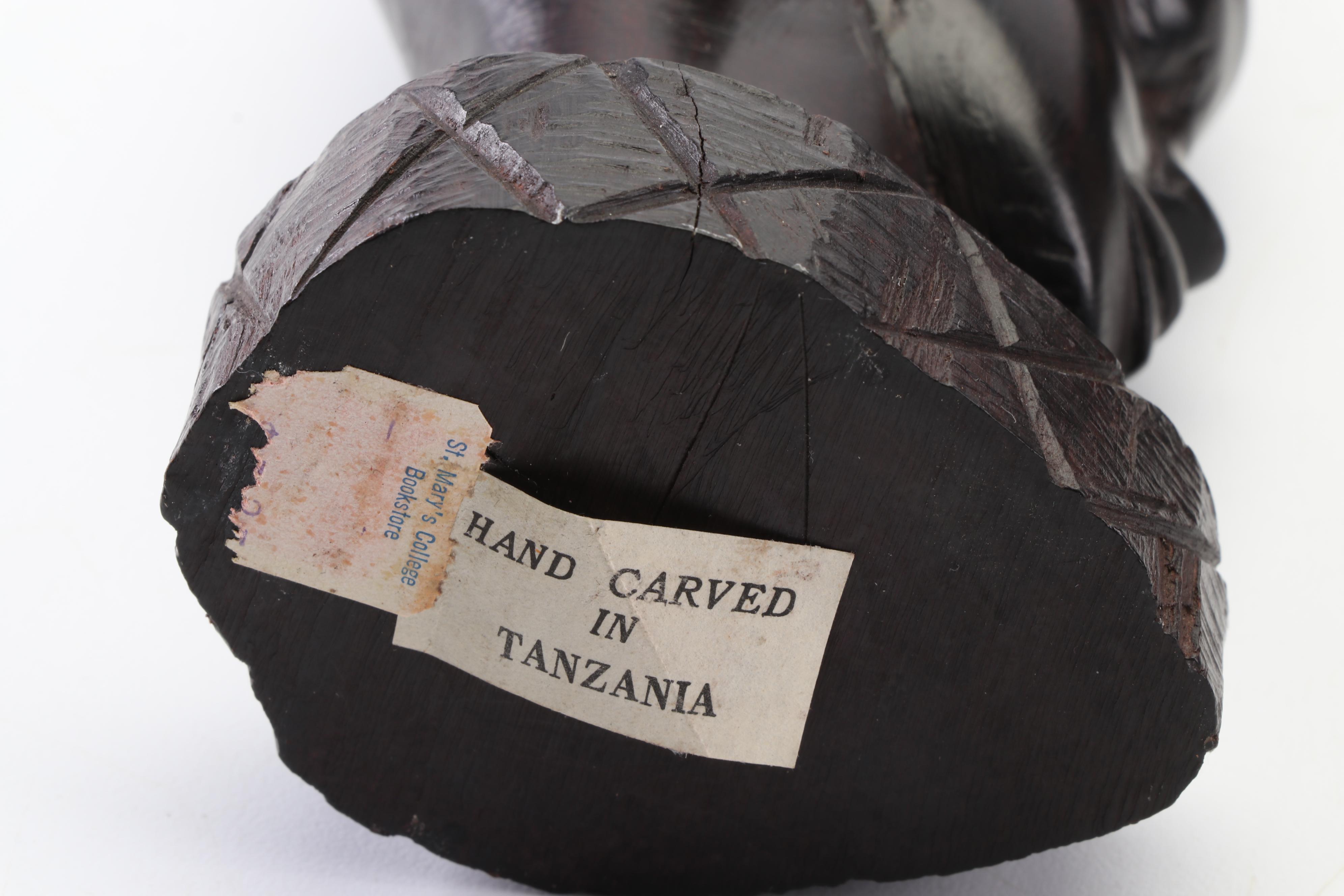 Tanzanian and Kenyan Hand Carved Wooden Figural Sculptures