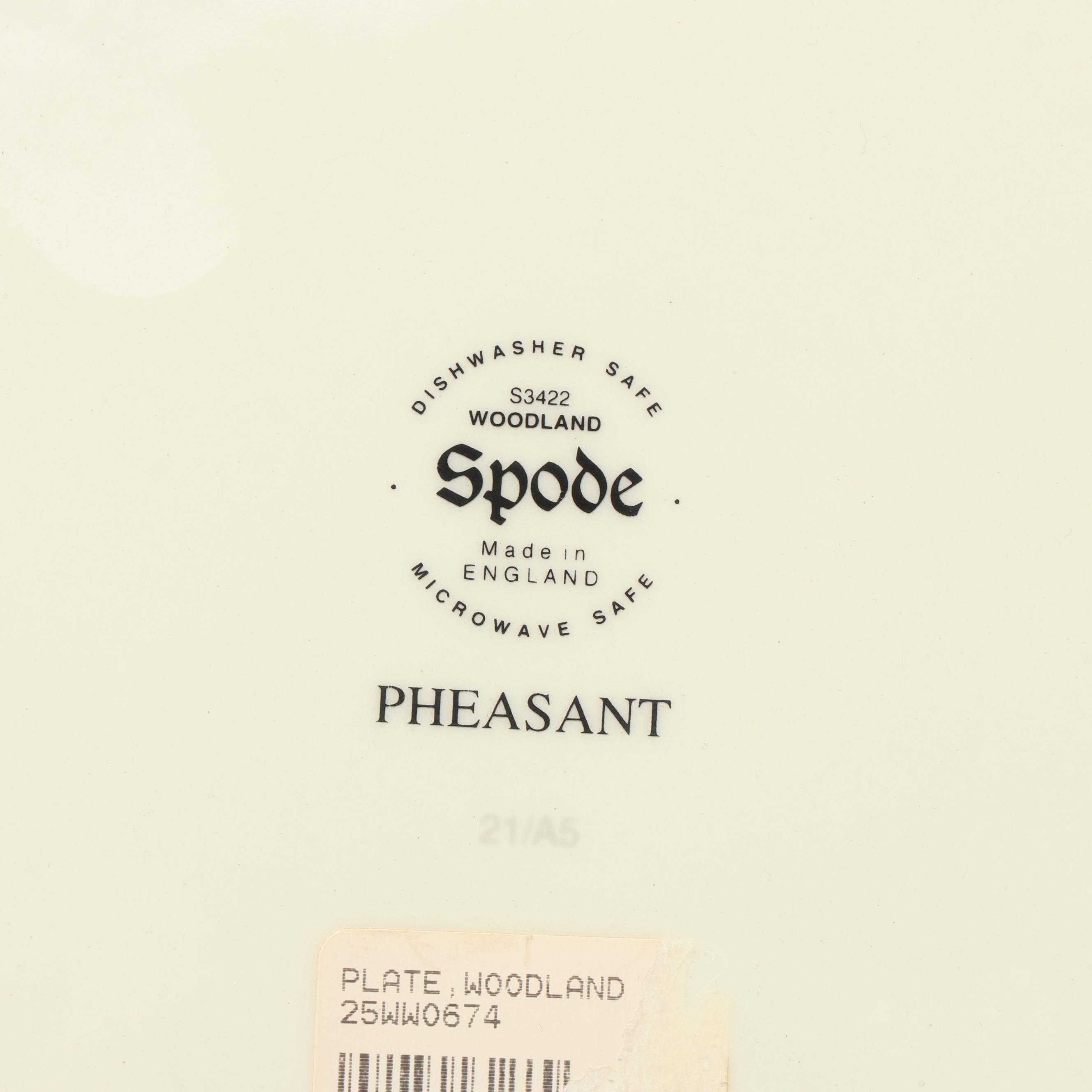 Spode Woodland Pheasant Dinner Plate