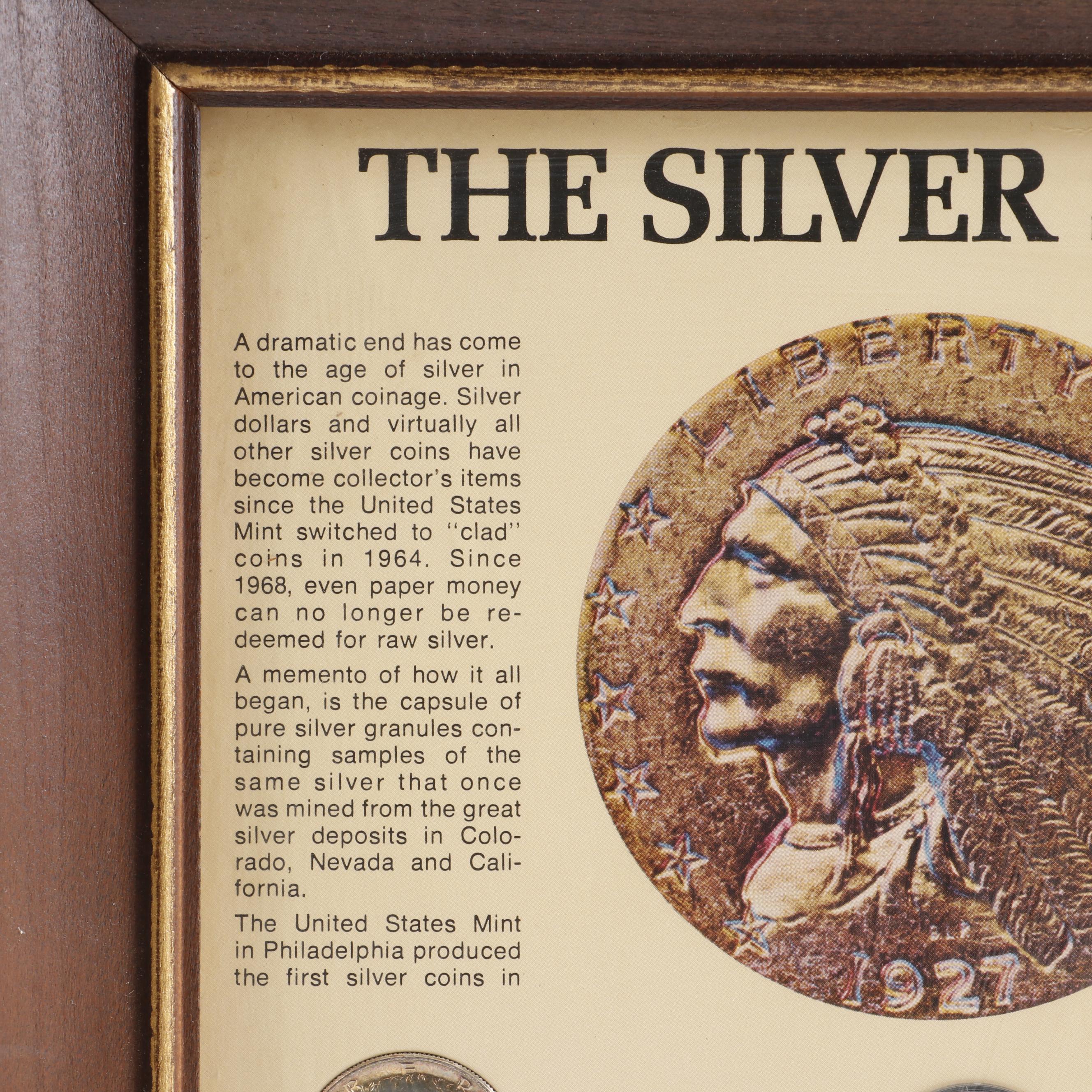 Framed "The Silver Story" Currency Collection