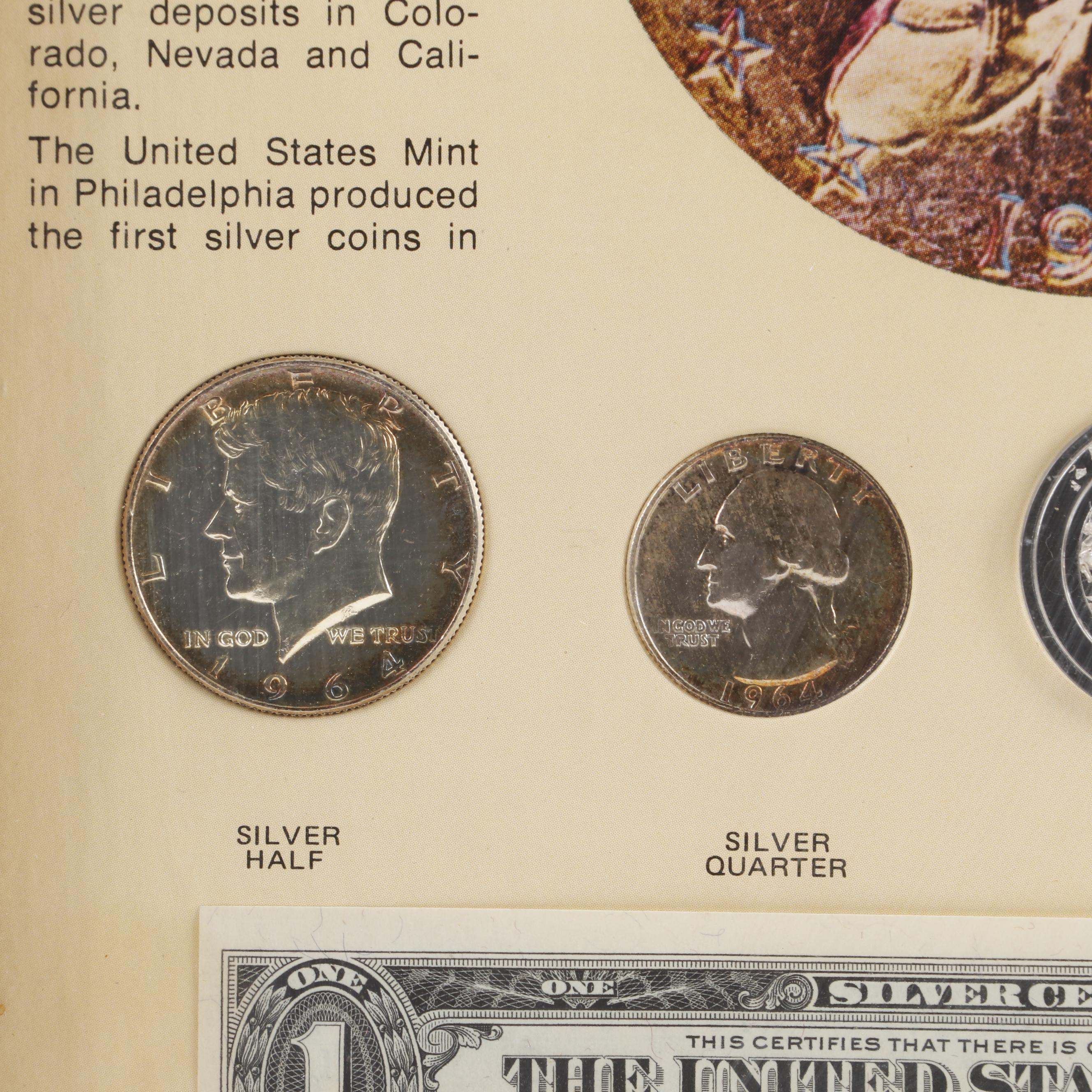 Framed "The Silver Story" Currency Collection