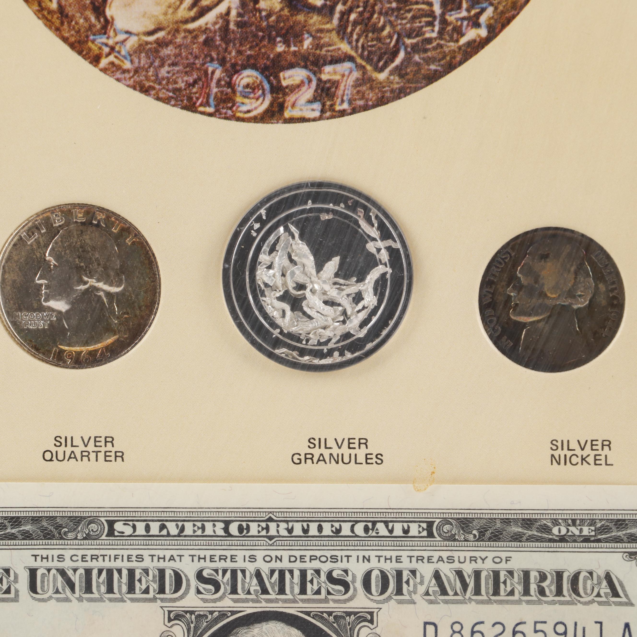 Framed "The Silver Story" Currency Collection