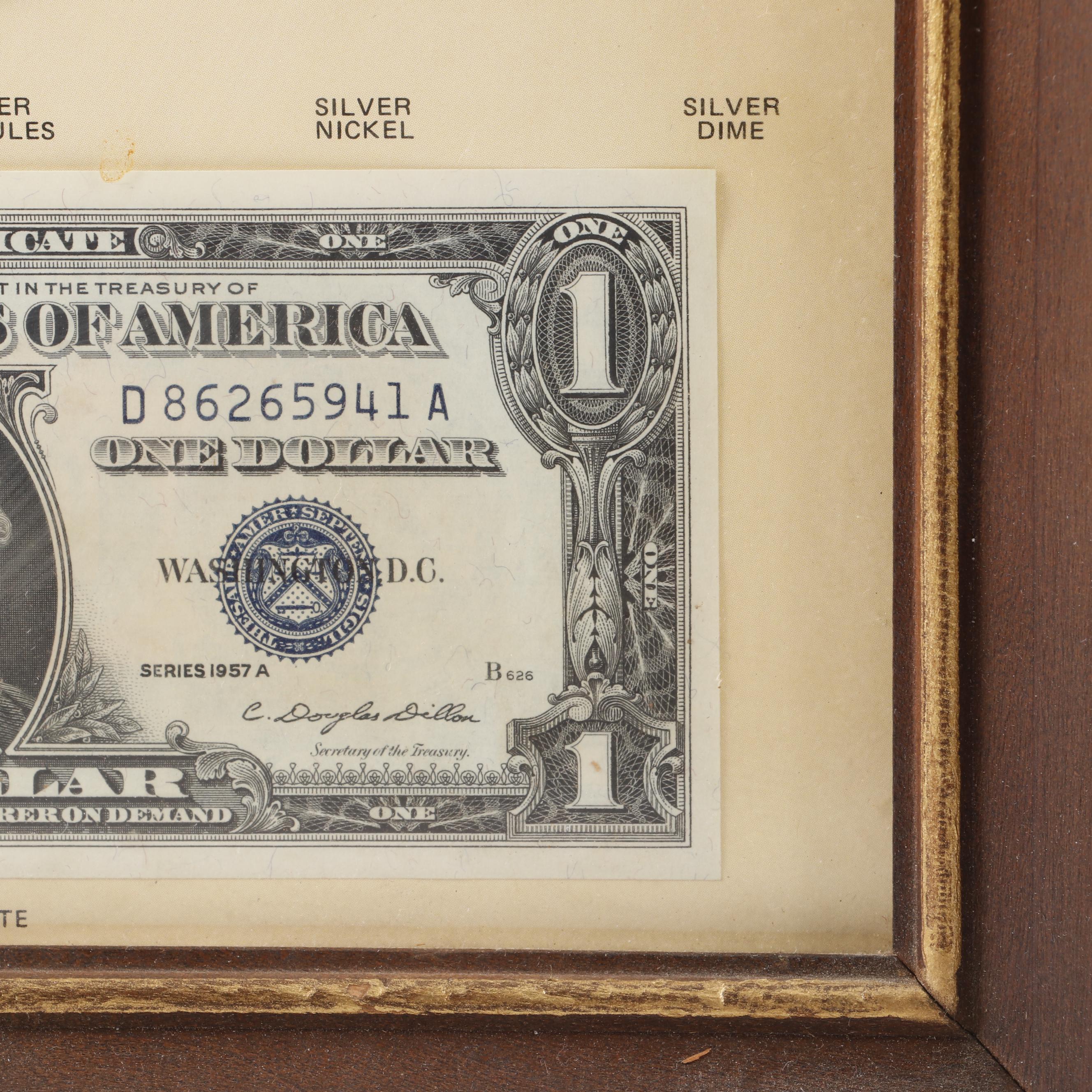 Framed "The Silver Story" Currency Collection