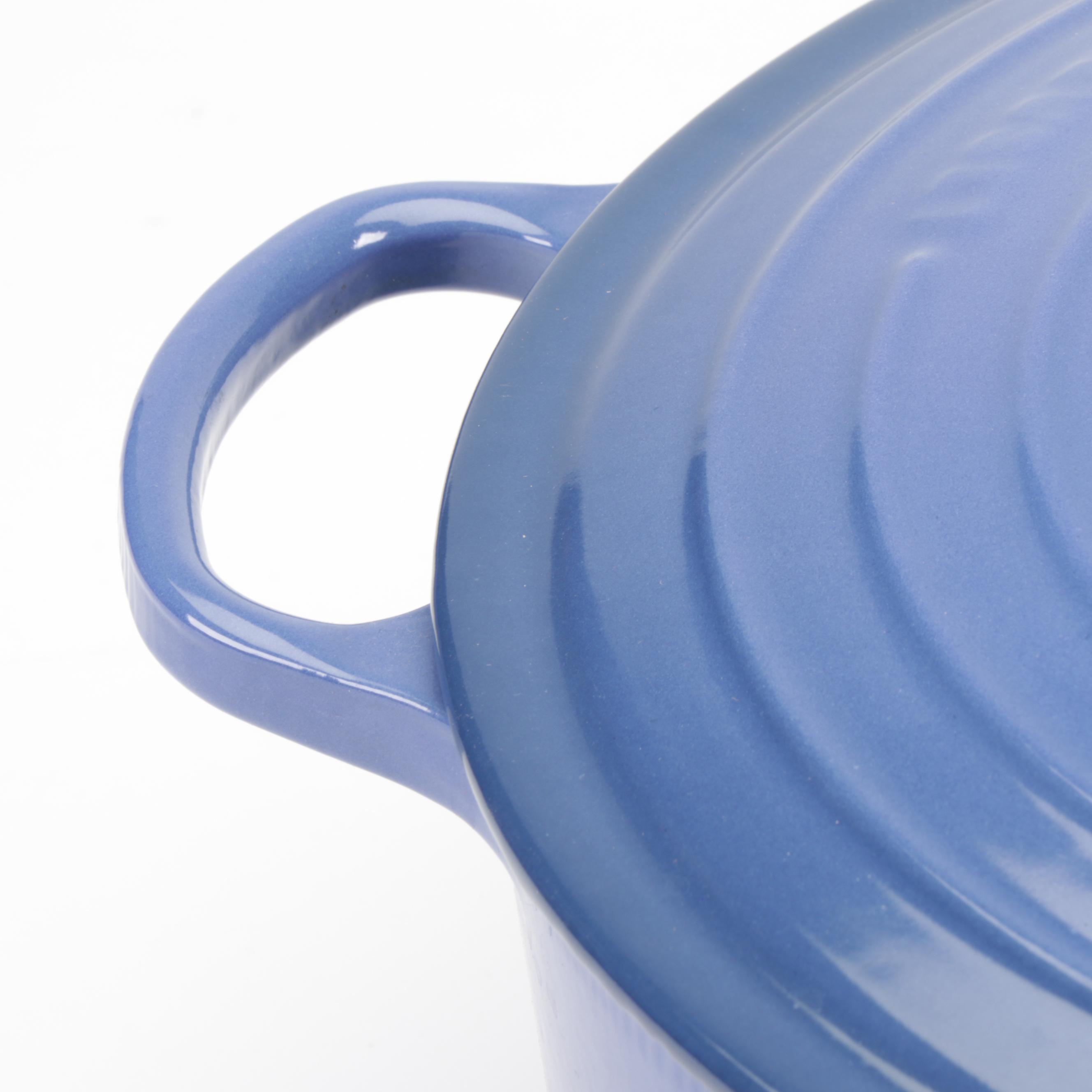 Le Creuset Cobalt Blue Enameled Cast Iron 13.25 Qt Round Oven