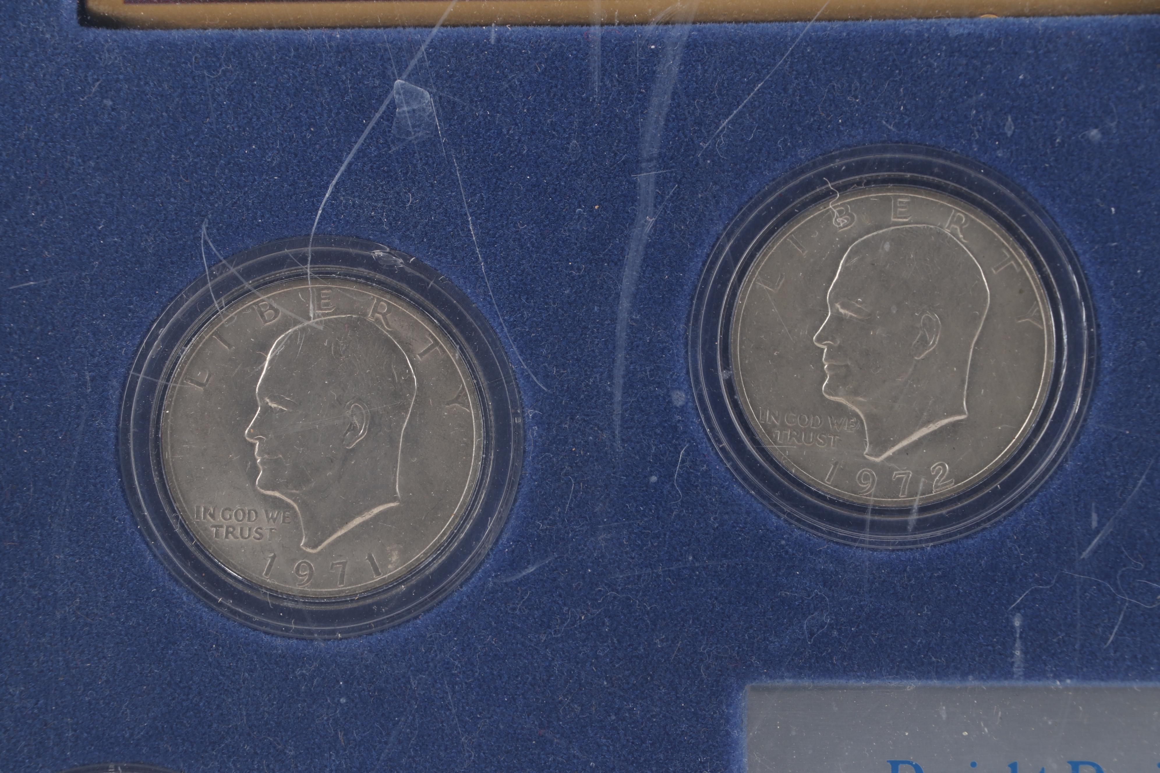 Dwight D. Eisenhower Commemorative Poster and One Dollar Coins