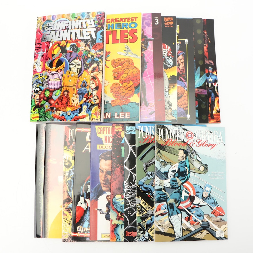 Modern and Bronze Aged Marvel Comic Graphic Novels