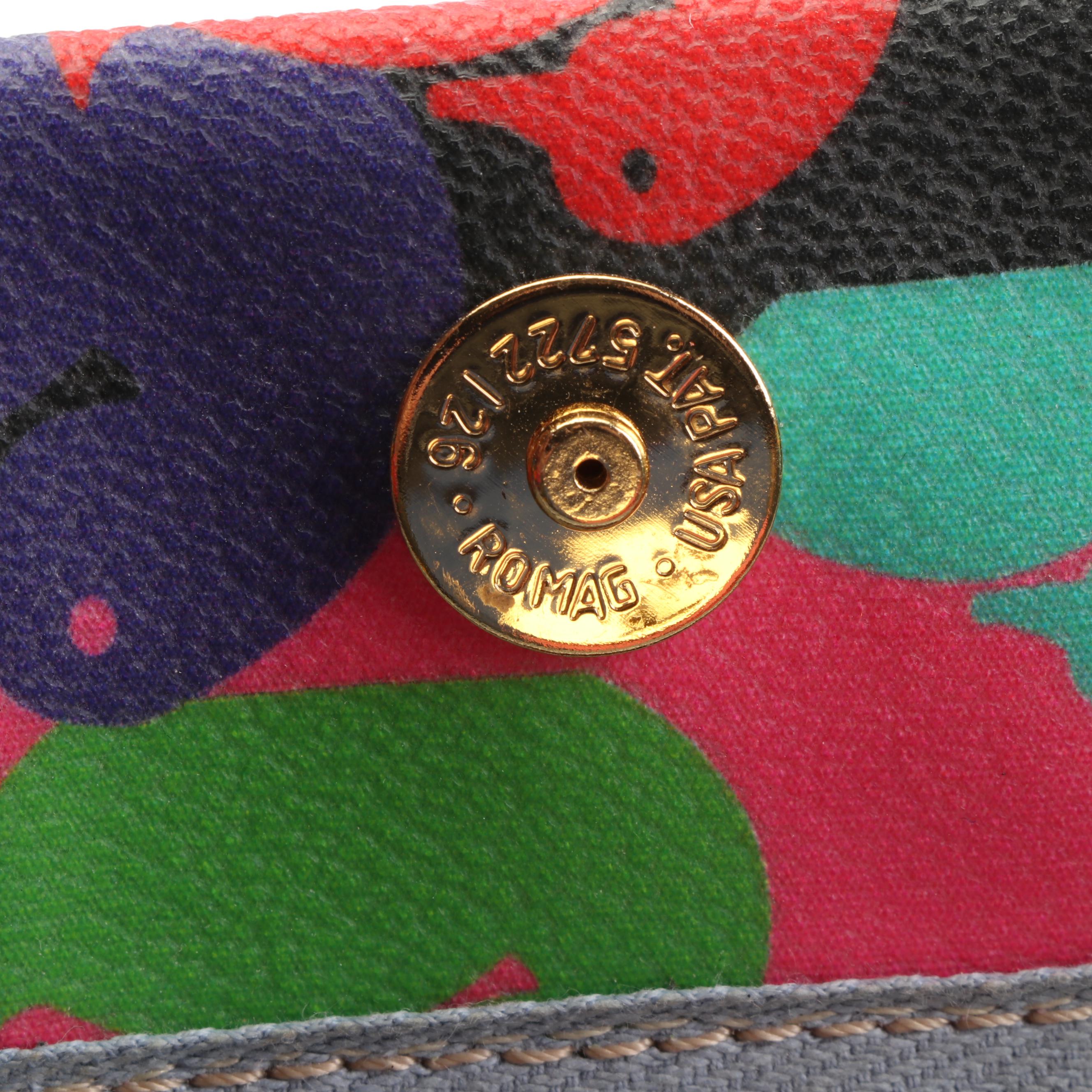 Dooney & Bourke Signature Duck Pattern Coated Canvas and Leather Bag