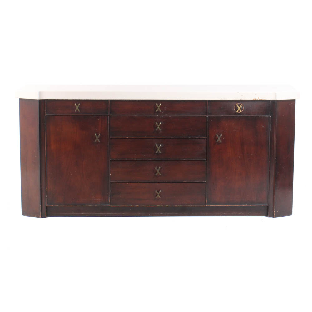 Paul Frankl for Johnson Cork Topped Sideboard, Mid-Century