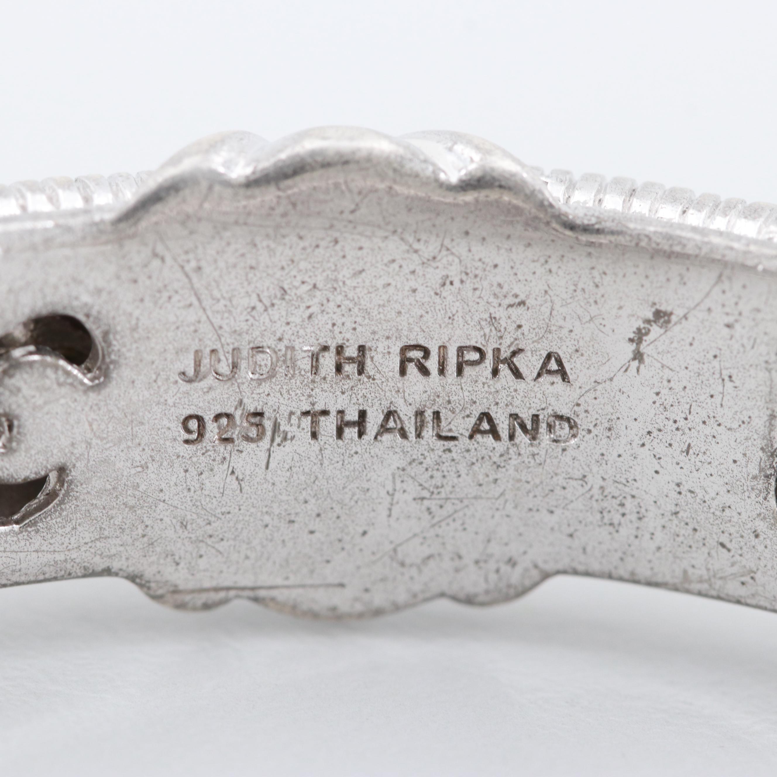 Judith Ripka Sterling Silver Amethyst Cuff Bracelet