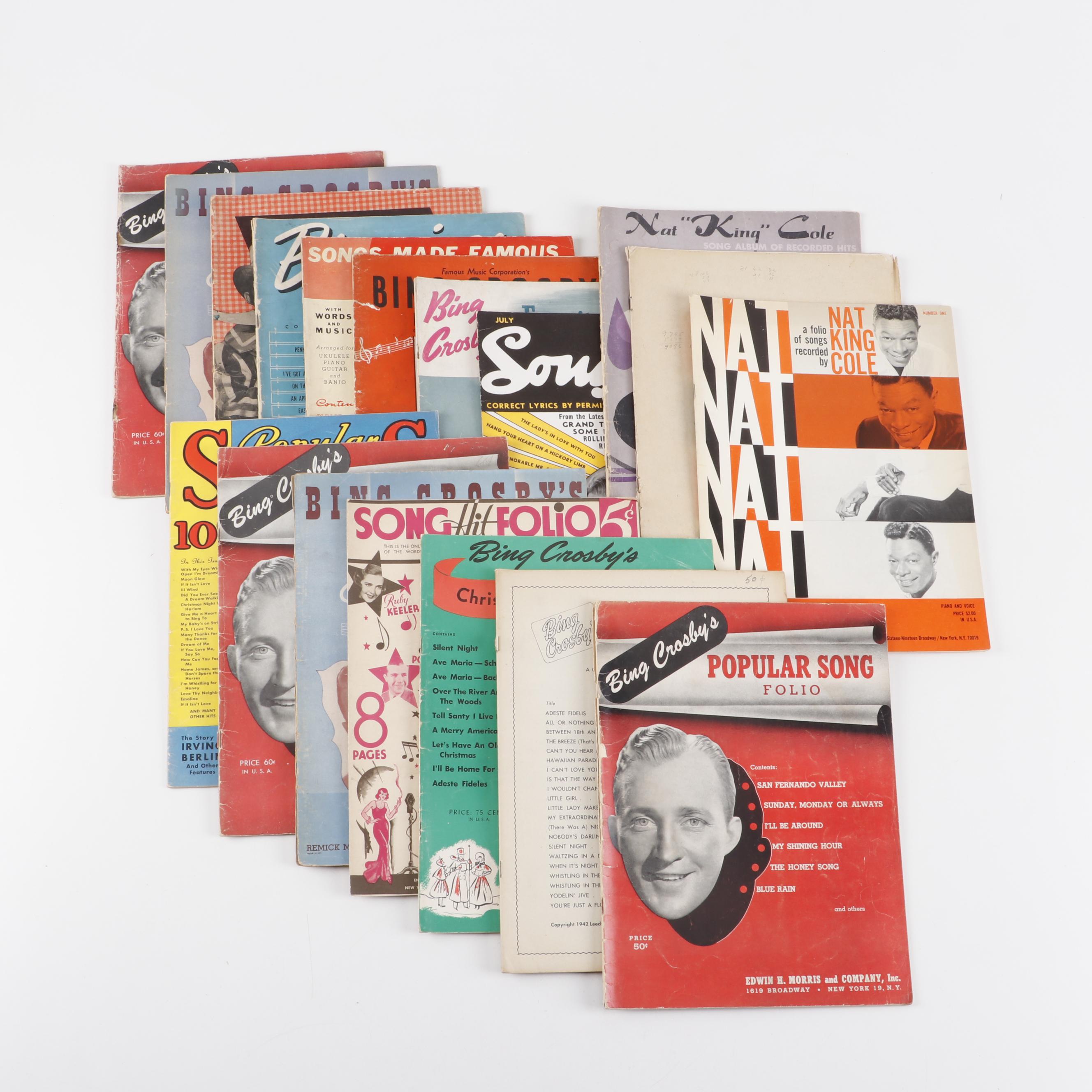 Nat King Cole and Bing Crosby Sheet Music, Mid-20th Century