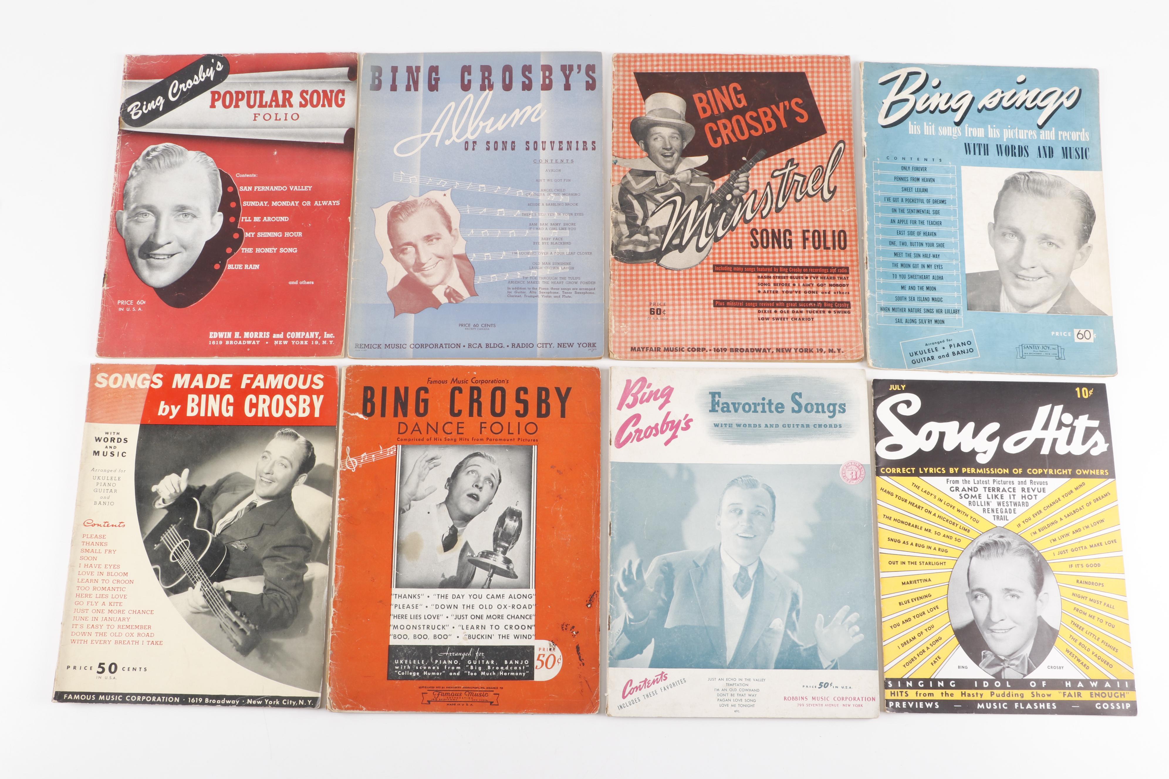 Nat King Cole and Bing Crosby Sheet Music, Mid-20th Century